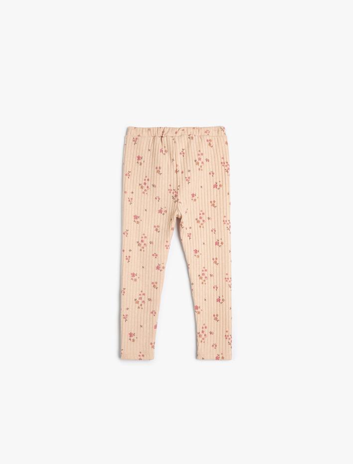 Kız Bebek Tayt Fitilli Baskı Detaylı