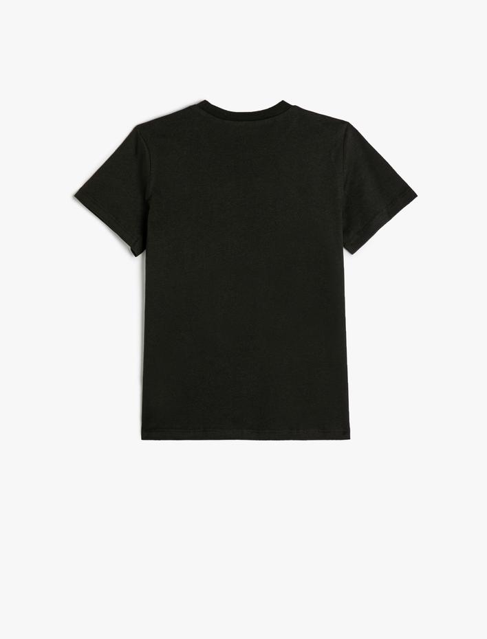 Erkek Çocuk Dinozorlu Tişört Kısa Kollu Bisiklet Yaka Pamuklu