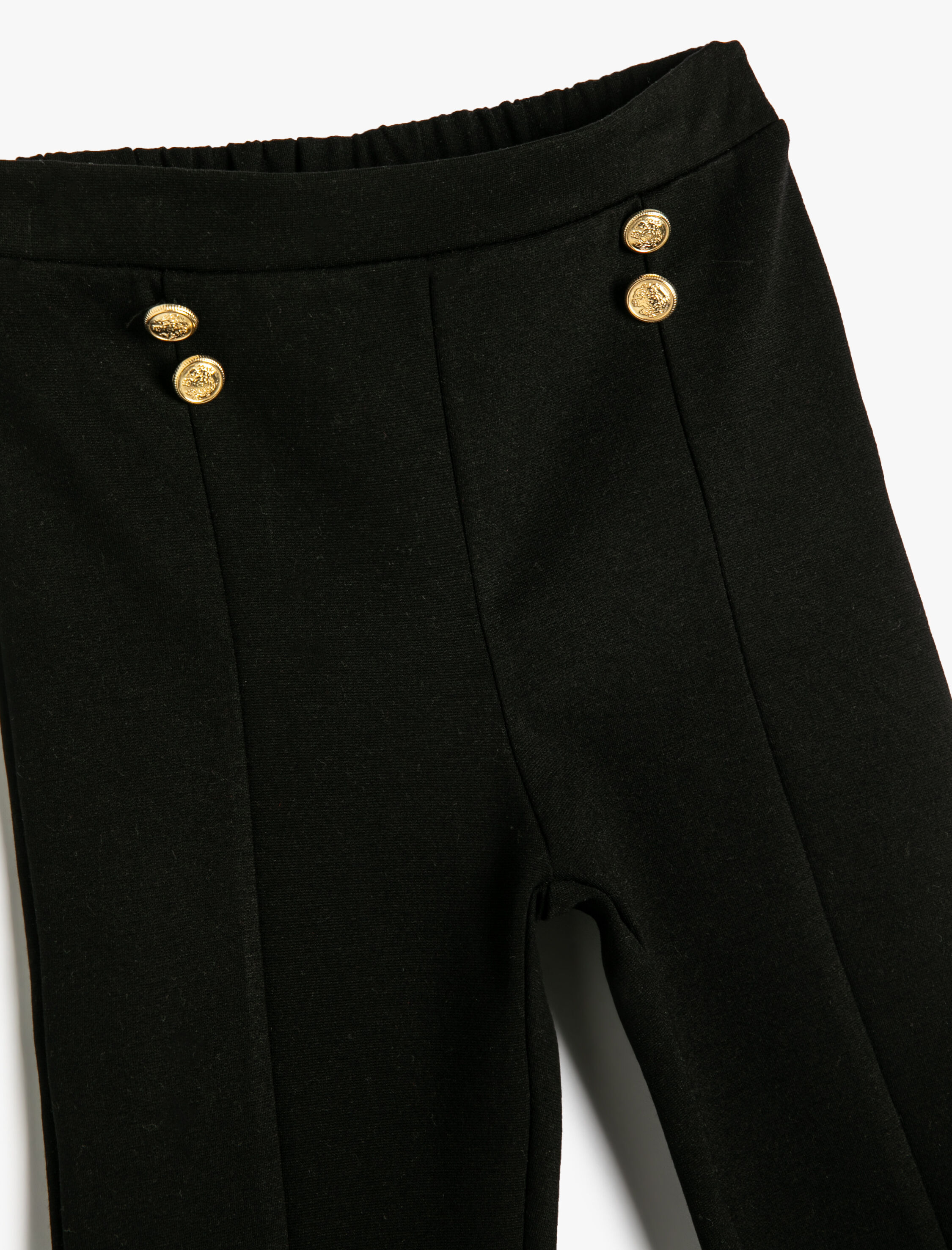  Kız Bebek Tayt Düğme Detaylı Beli Lastikli