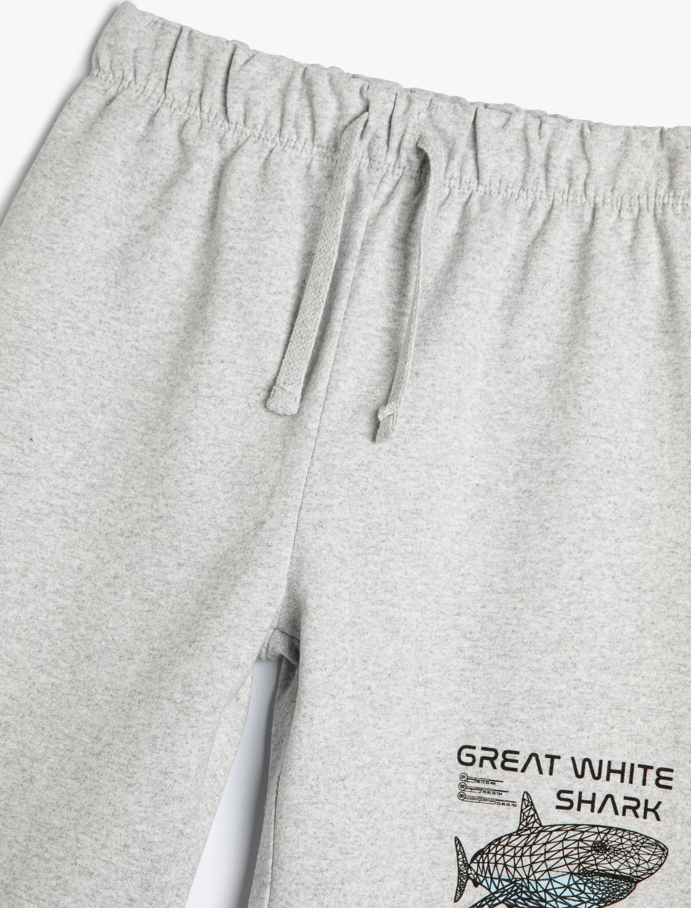  Erkek Çocuk Şort Köpekbalığı Baskılı Beli Bağlamalı