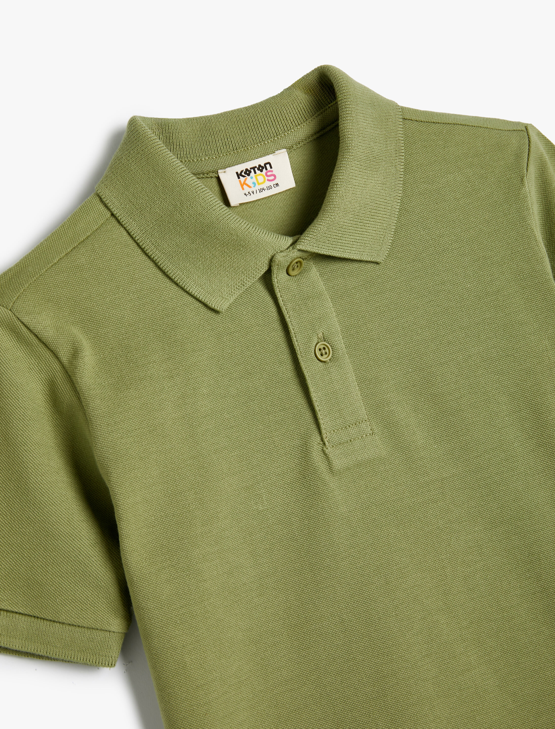  Erkek Çocuk Basic Polo Yaka Tişört Kısa Kollu Pamuklu