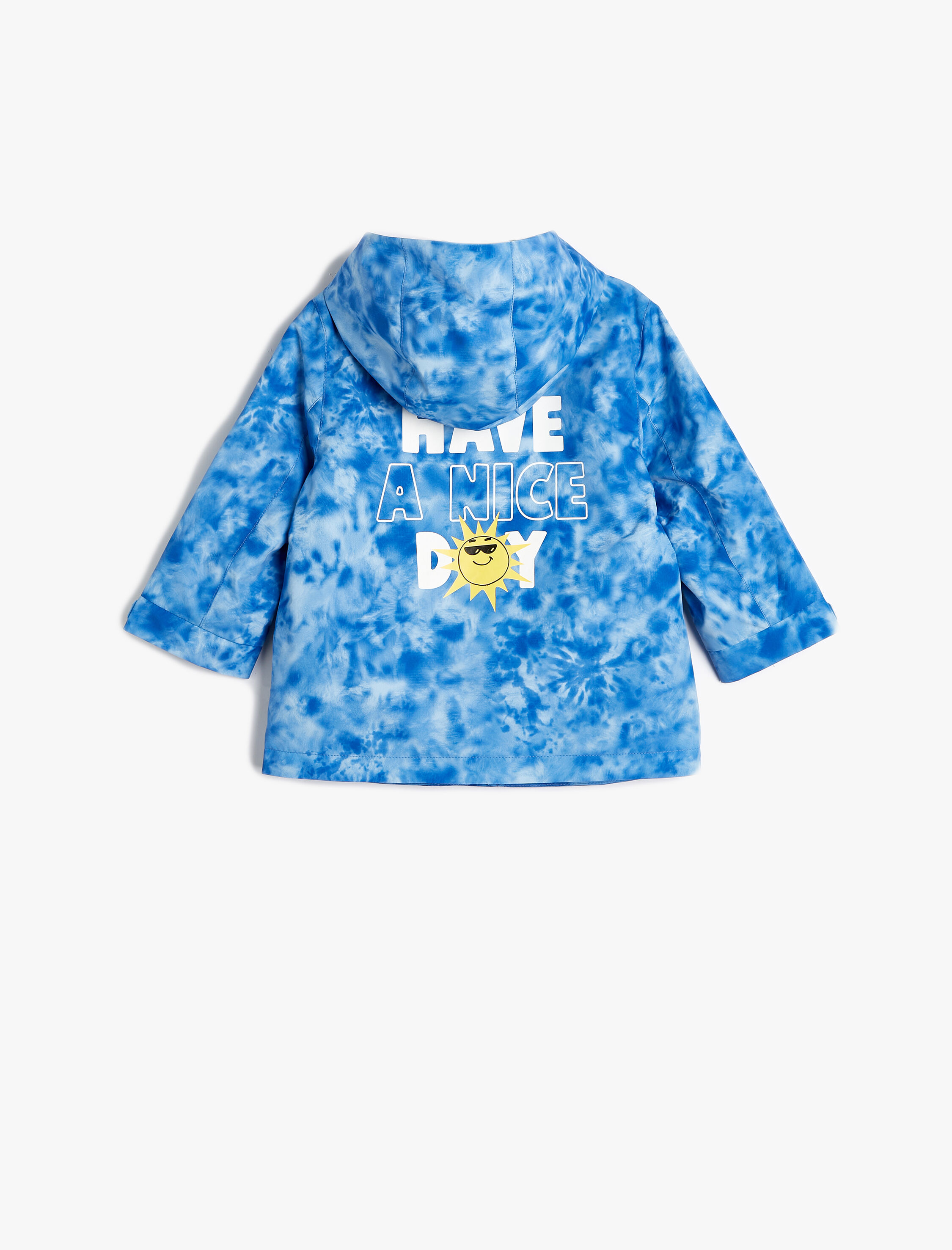  Erkek Bebek Kapşonlu Gömlek Ceket Batik Desenli Kapaklı Cepli