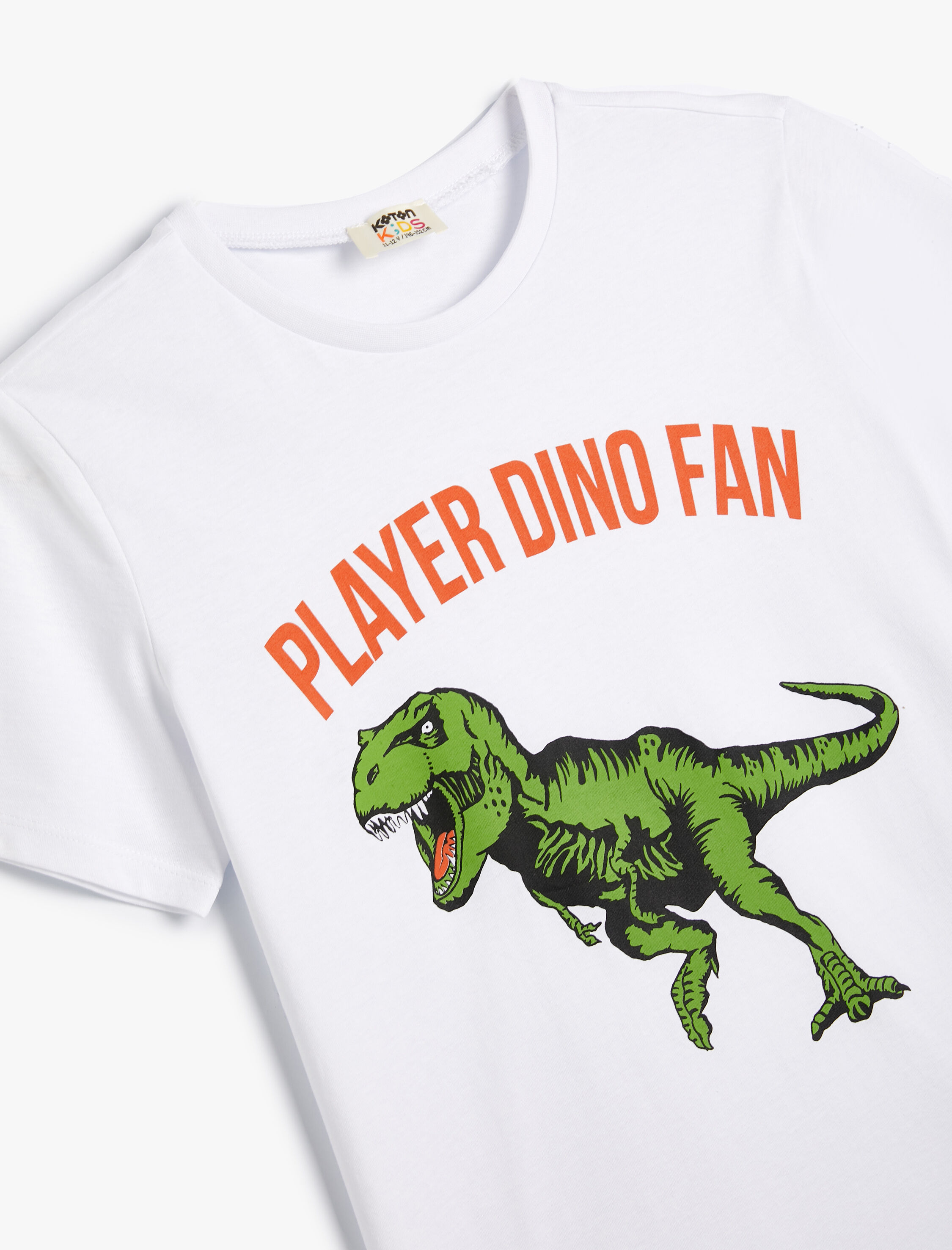 Erkek Çocuk Dinozorlu Tişört Kısa Kollu Bisiklet Yaka Pamuklu