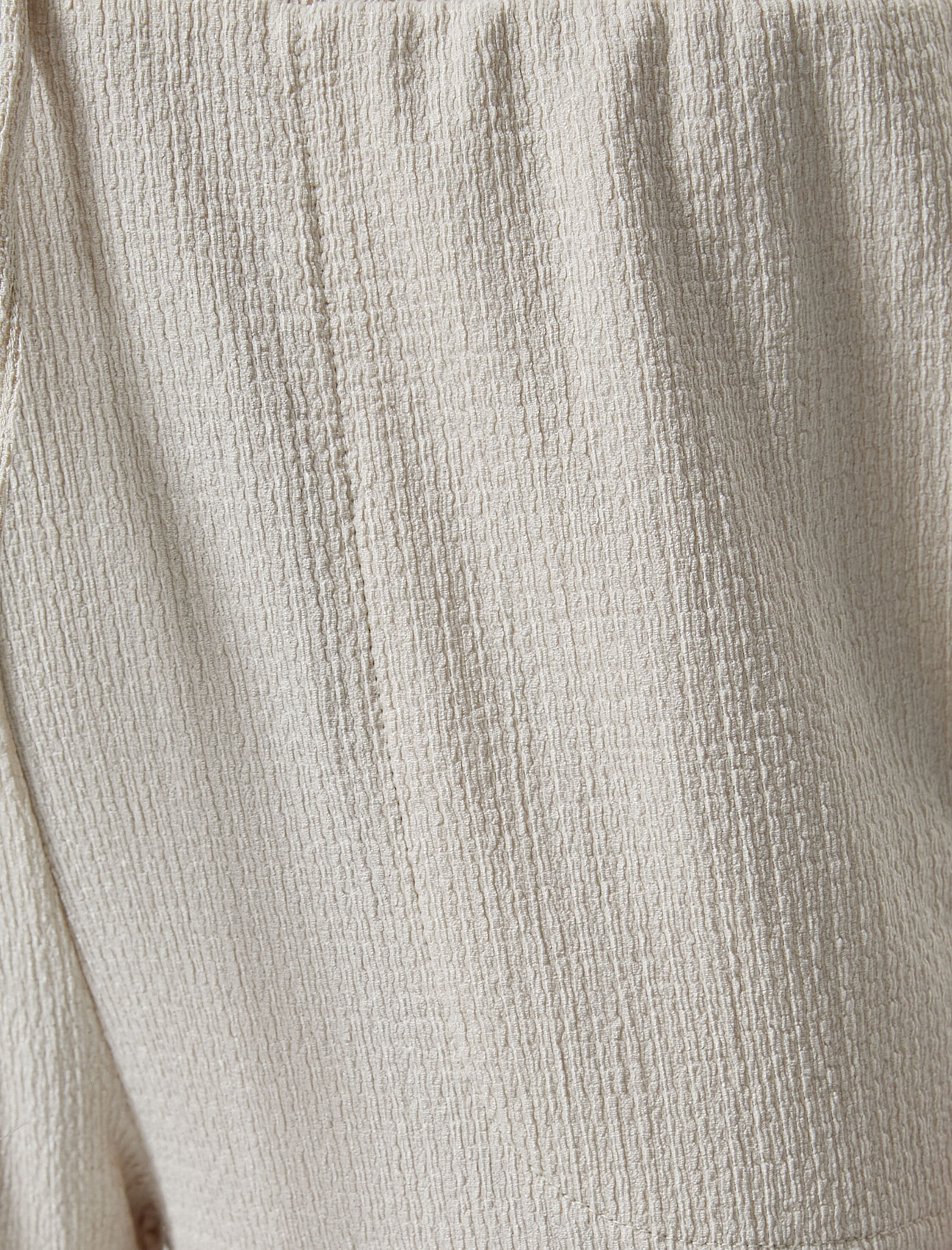   Rahat Kalıp Pantolon Cepli Beli Bağlamalı Bürümcük