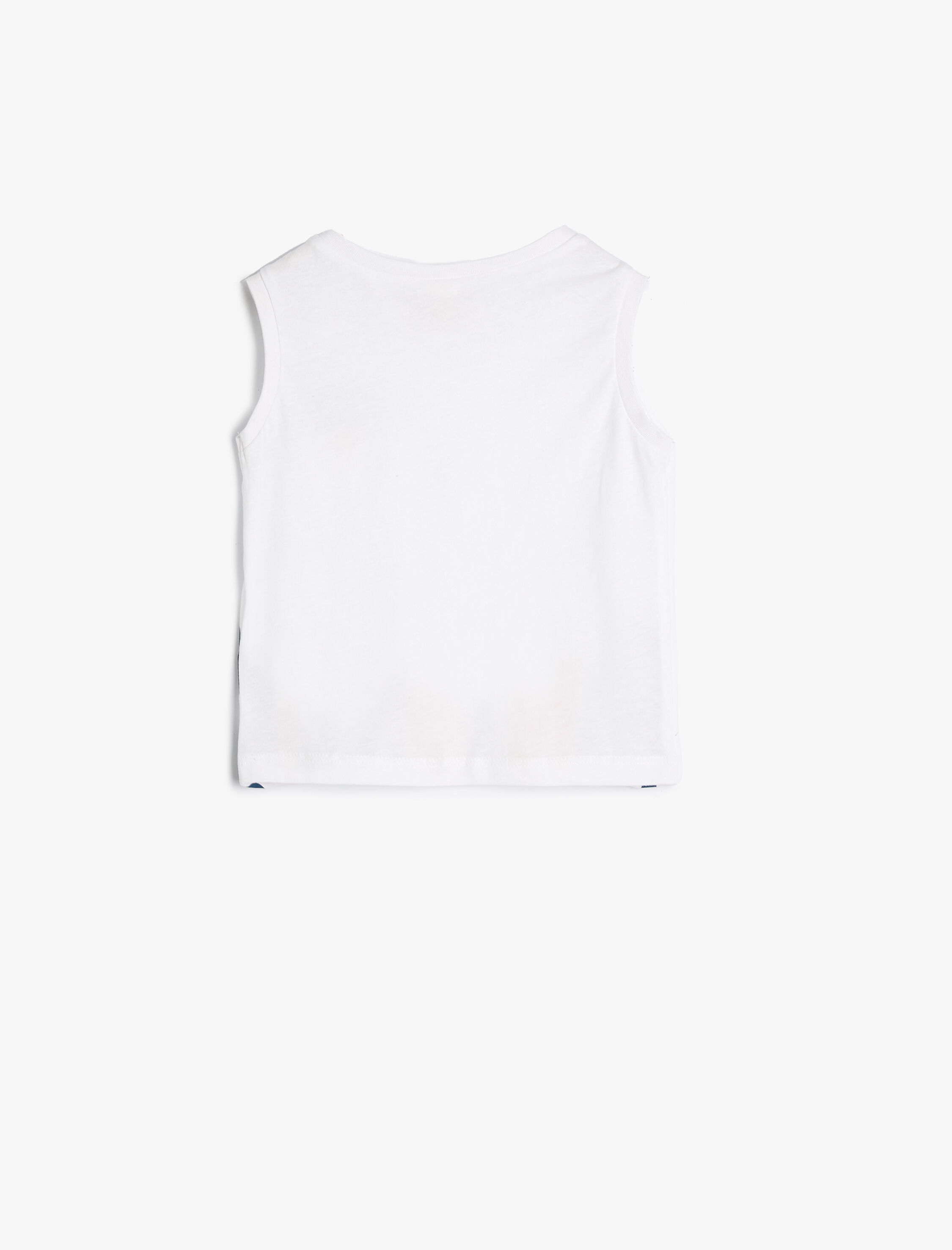  Erkek Bebek Atlet Bisiklet Yaka Slogan Baskılı Pamuklu