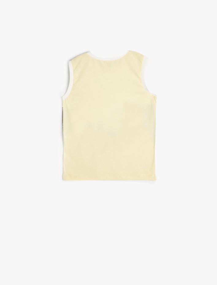 Erkek Bebek Atlet Cep Detaylı Bisiklet Yaka Renk Bloklu Pamuklu