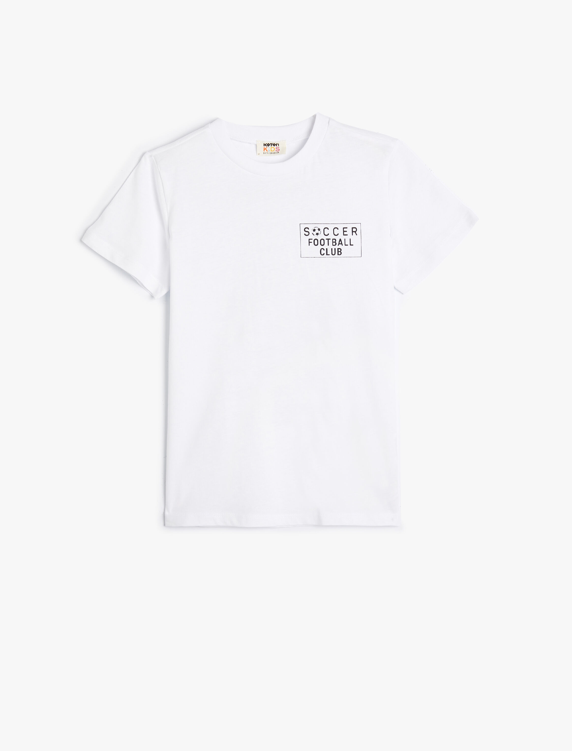  Erkek Çocuk Tişört Futbol Temalı Kısa Kollu Bisiklet Yaka Pamuklu