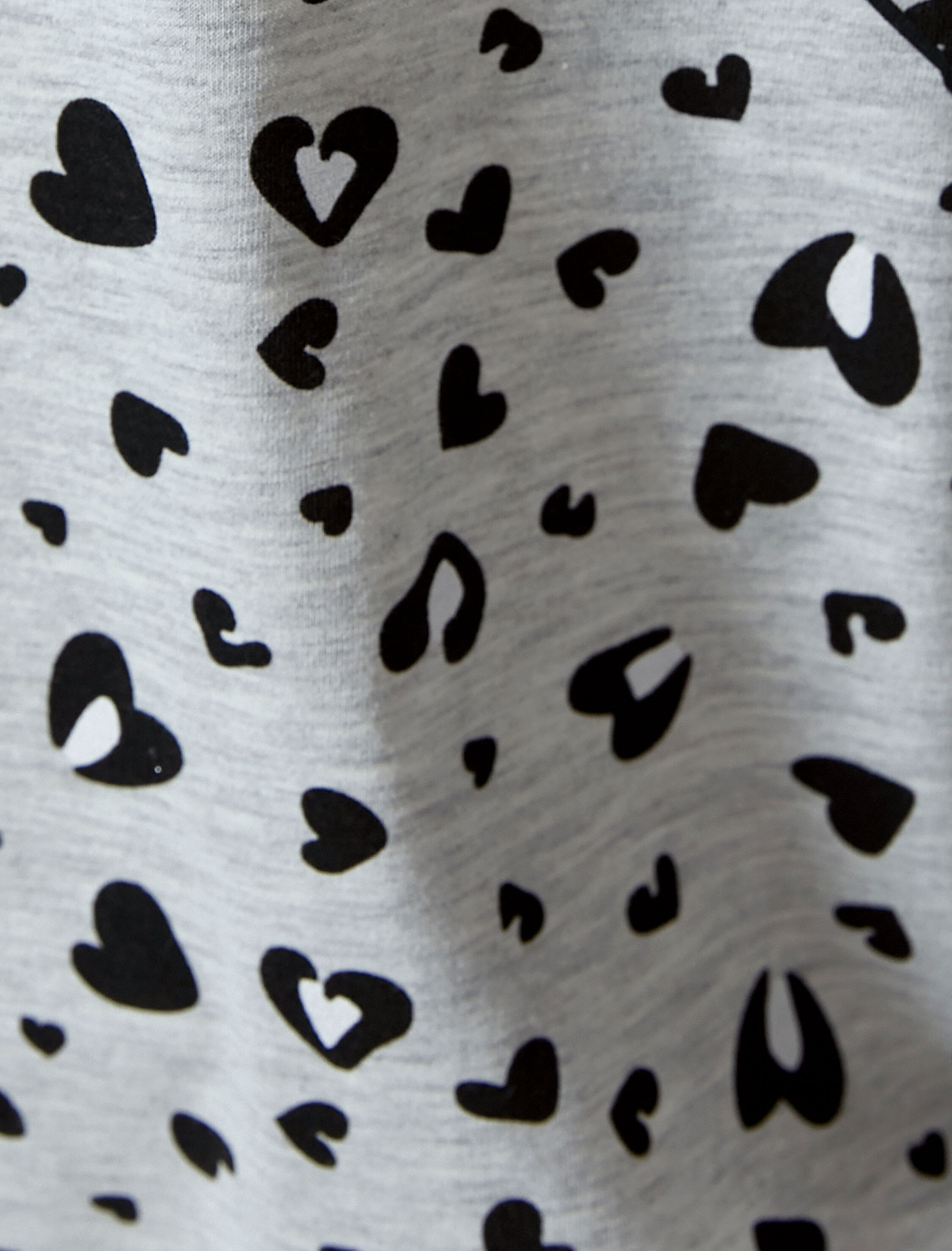   Kısa Kollu Gecelik Kedi Baskılı Bisiklet Yaka