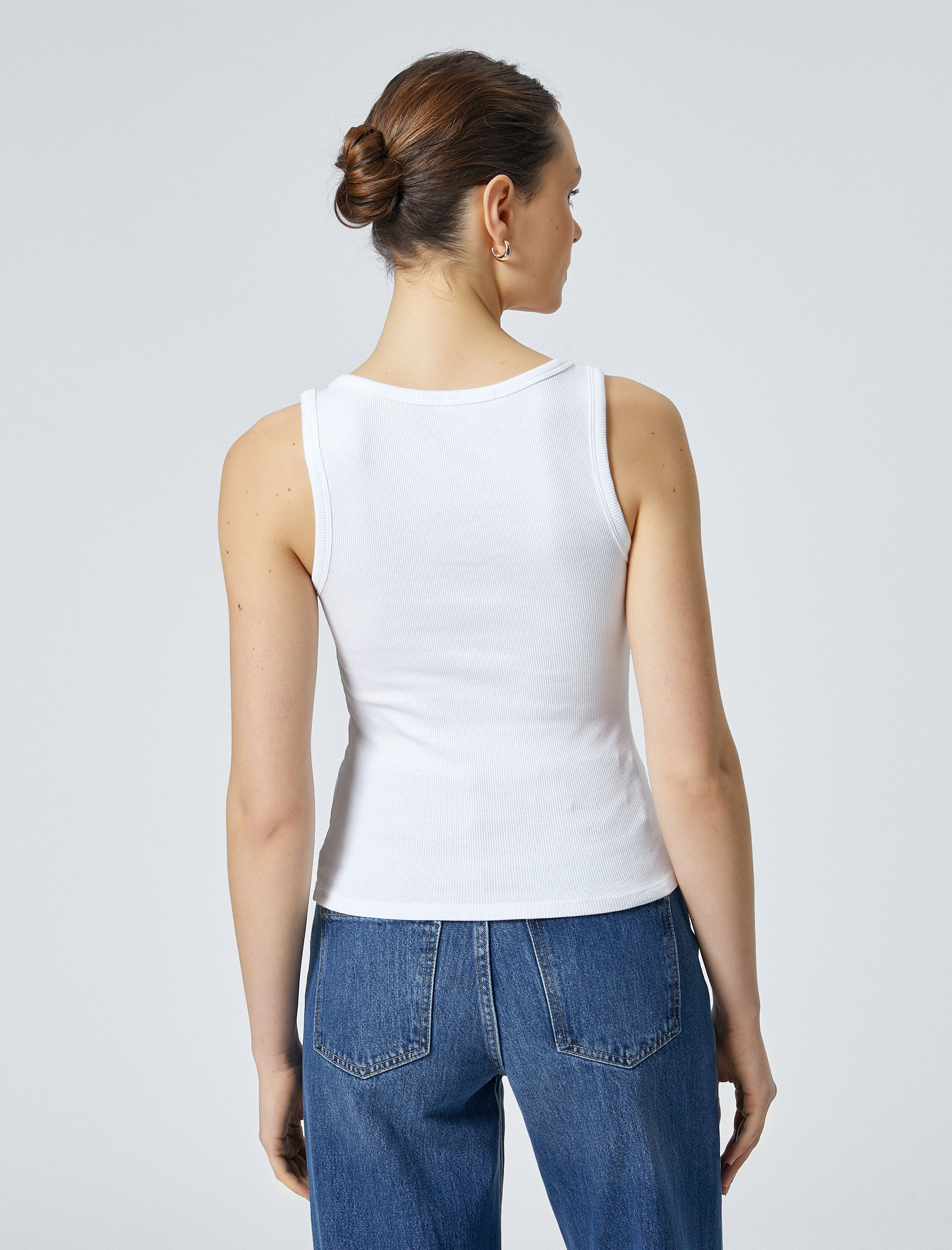   Fitilli Atlet U Yaka Kalın Askılı