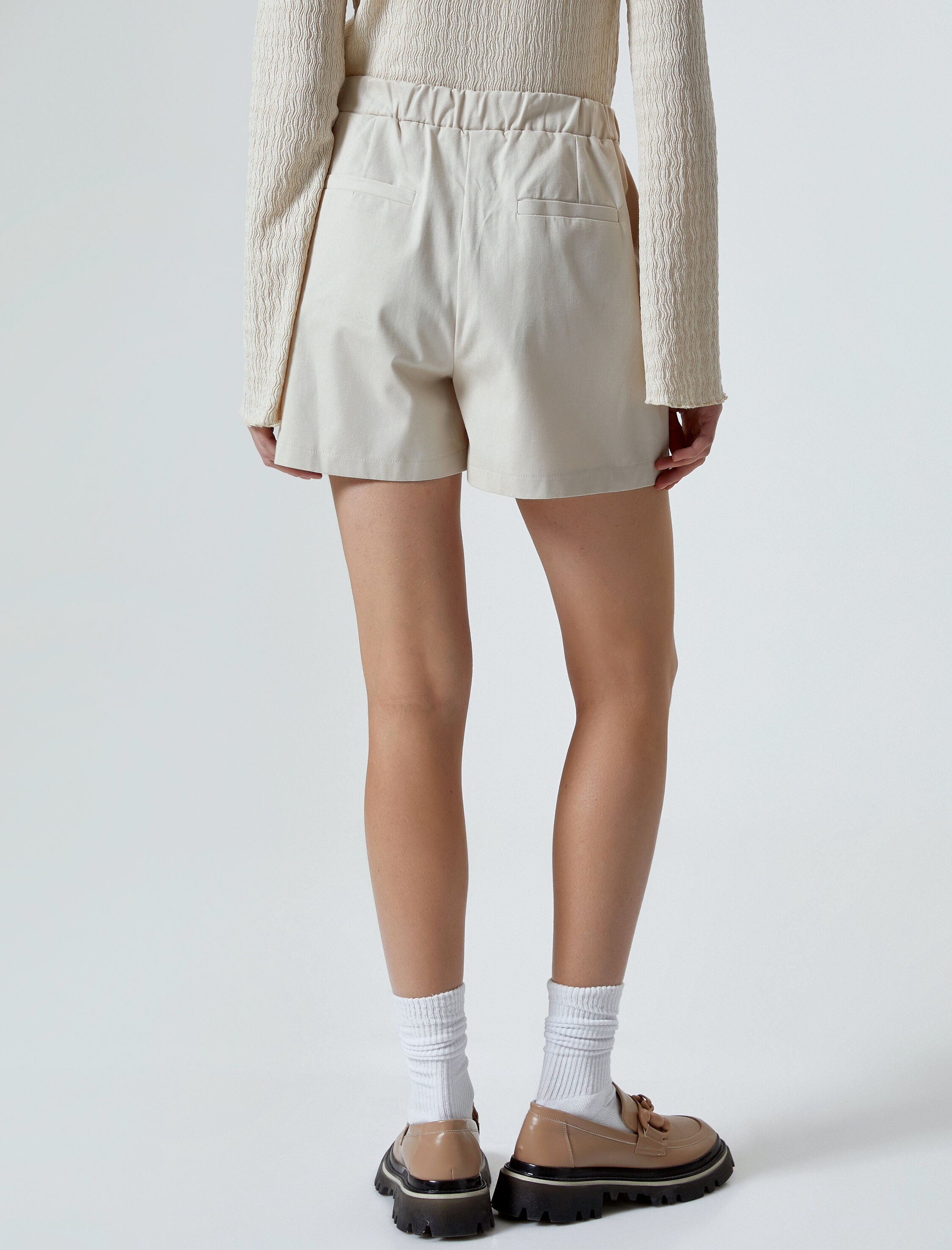   Kruvaze Şort Etek Pamuklu Slim Fit