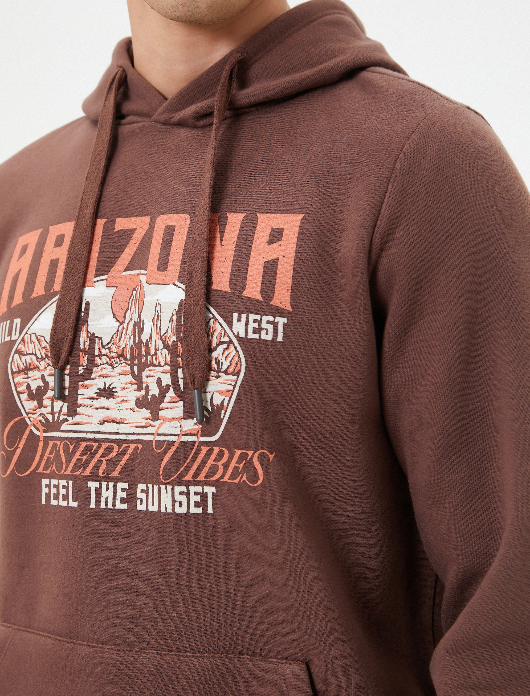   Kolej Hoodie Baskılı Kanguru Cep Detaylı Şardonlu