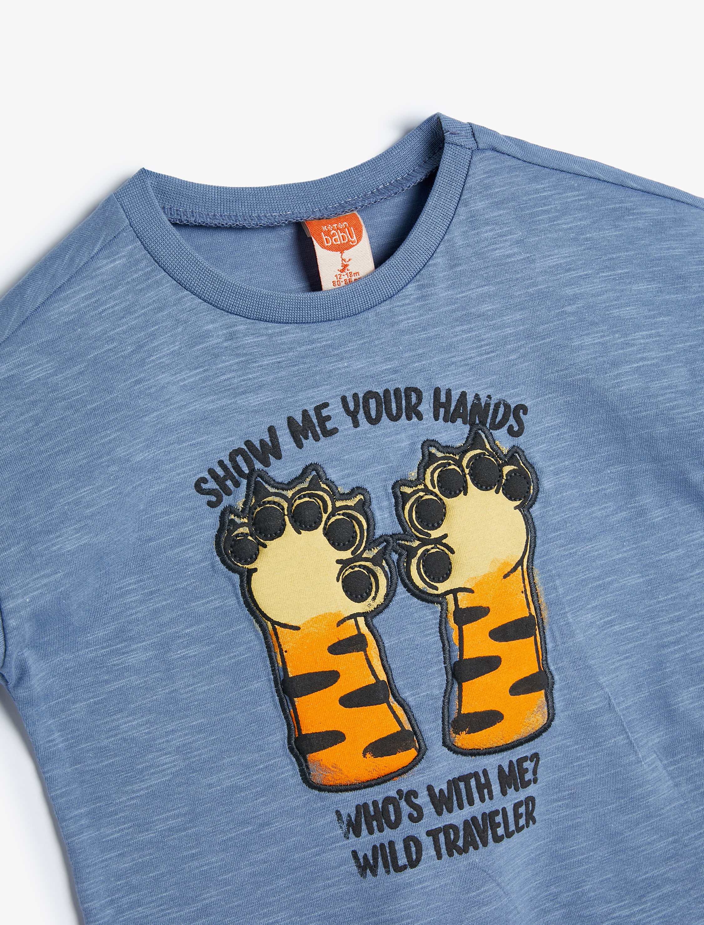  Erkek Bebek Tişört Baskılı Kısa Kollu Bisiklet Yaka Pamuklu