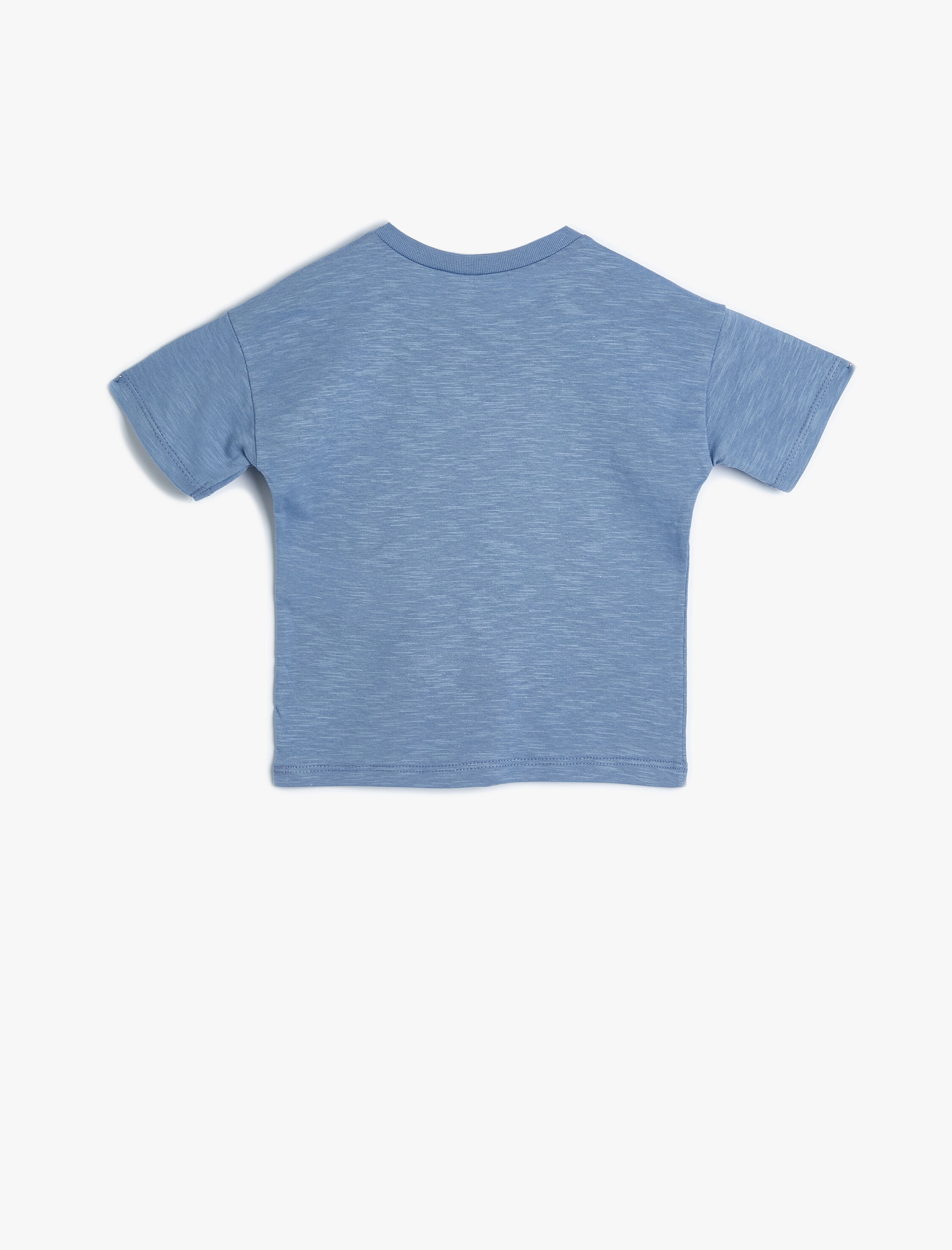  Erkek Bebek Tişört Baskılı Kısa Kollu Bisiklet Yaka Pamuklu