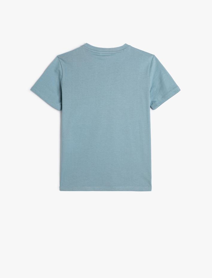 Erkek Çocuk Basic Tişört Kısa Kollu V Yaka Pamuklu