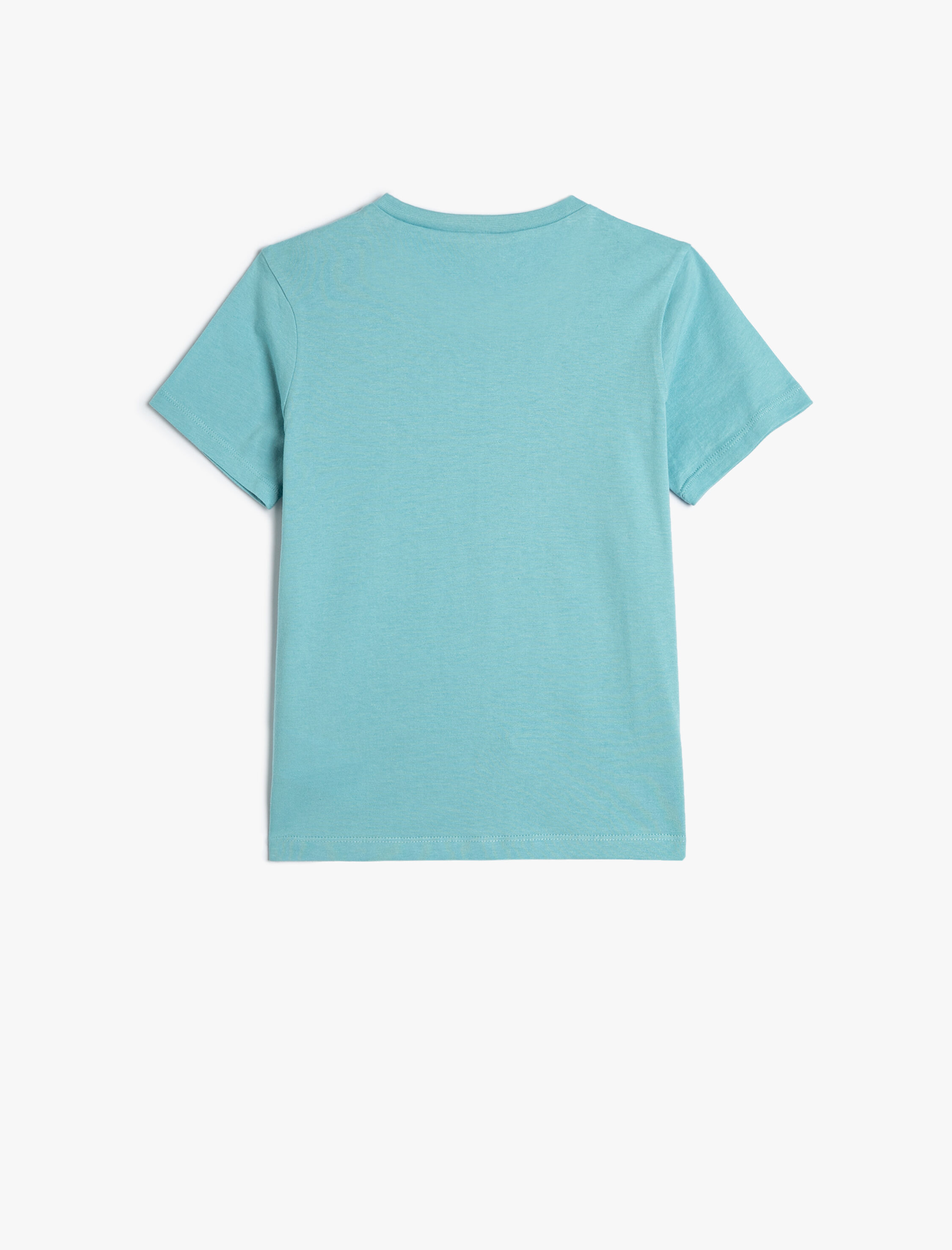  Erkek Çocuk Dinozor Baskılı Kısa Kollu Tişört Bisiklet Yaka Pamuklu