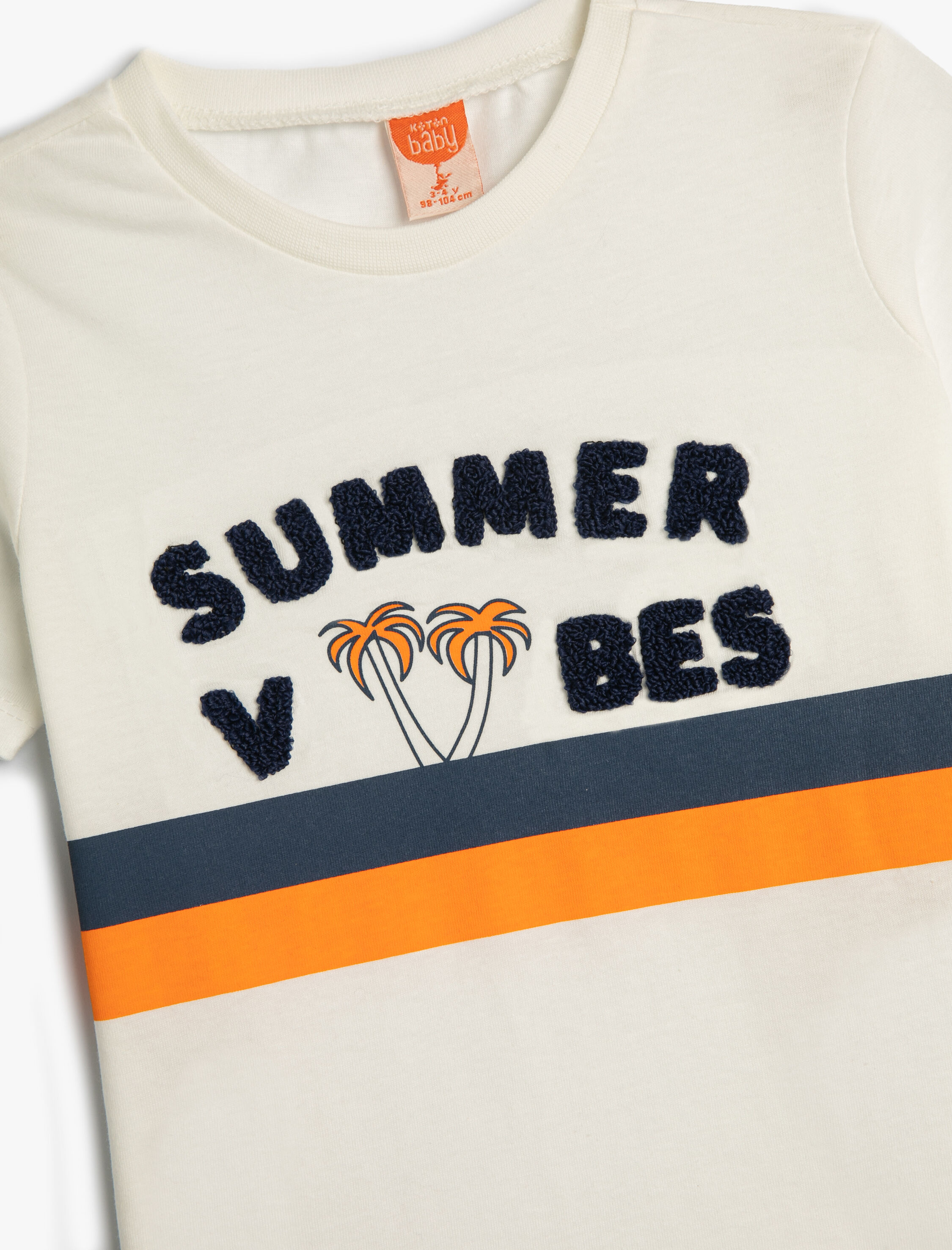 Erkek Bebek Tişört Kısa Kollu Bisiklet Yaka Baskılı