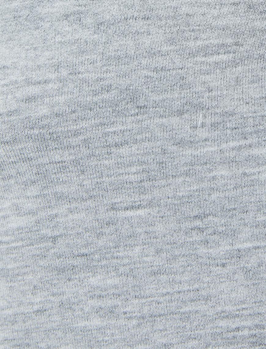   Polo Yaka Sweatshirt Viskon Uzun Kollu Rahat Kesim