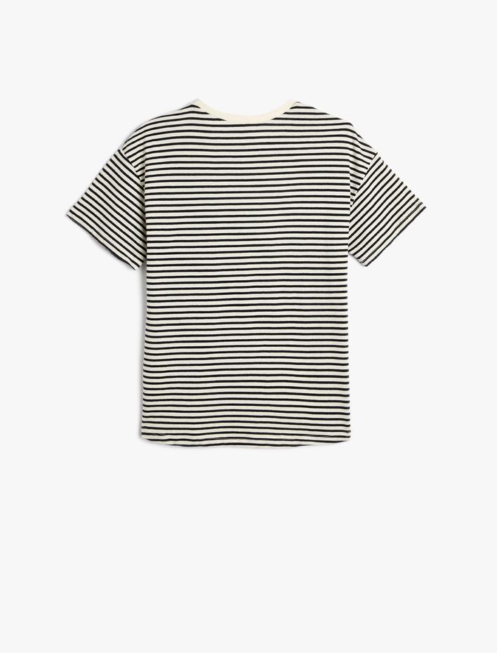 Erkek Çocuk Tişört Kısa Kollu Cepli Bisiklet Yaka Pamuklu