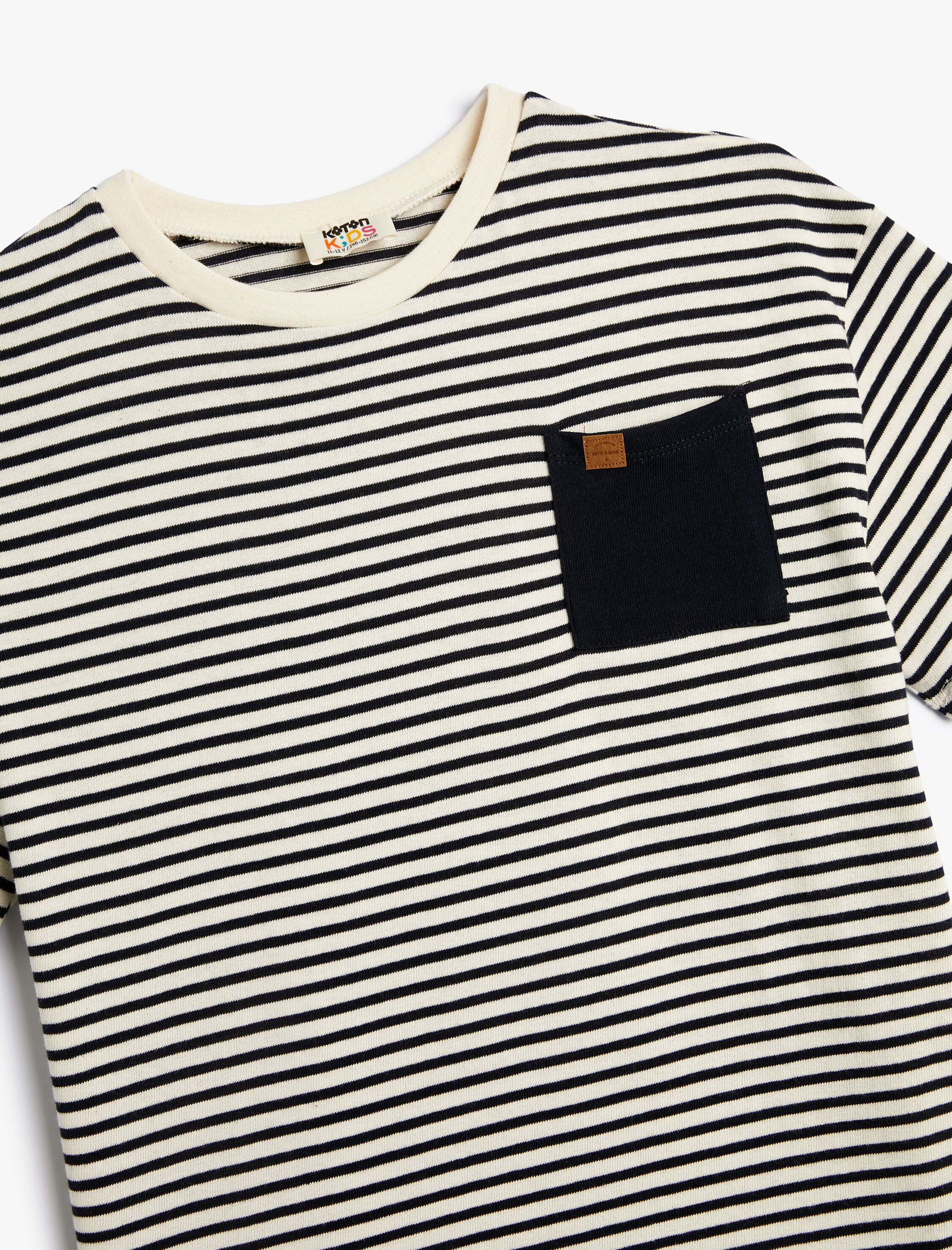  Erkek Çocuk Tişört Kısa Kollu Cepli Bisiklet Yaka Pamuklu