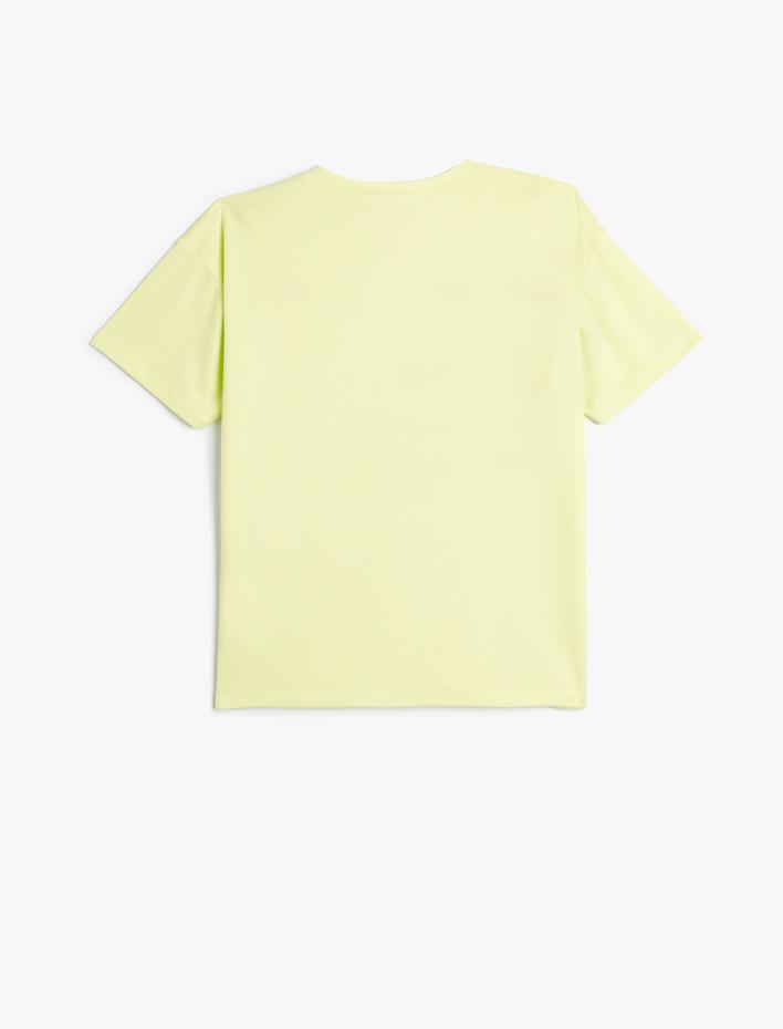 Erkek Çocuk Tişört Slogan Baskılı Kısa Kollu Bisiklet Yaka Pamuklu