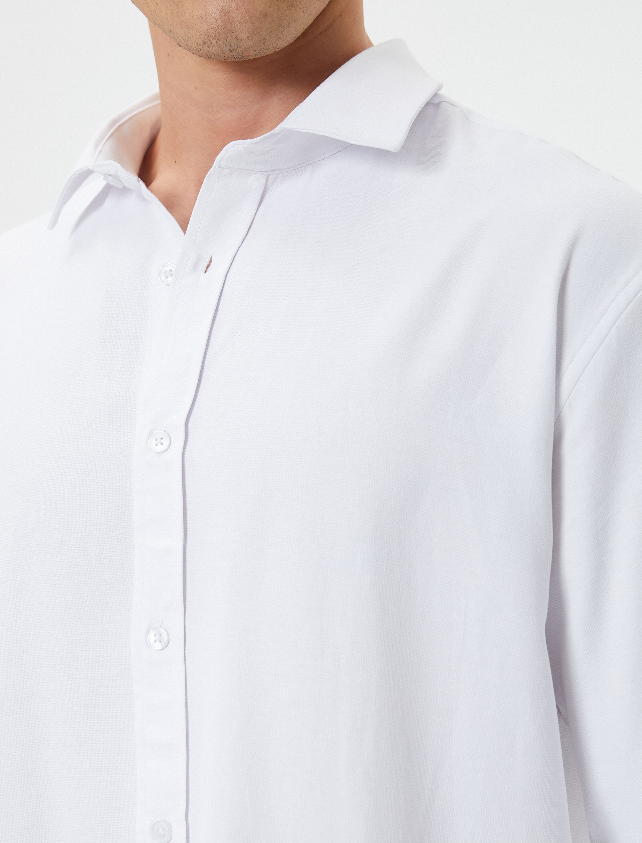   Klasik Gömlek Basic Düğmeli Uzun Kollu Regular Fit