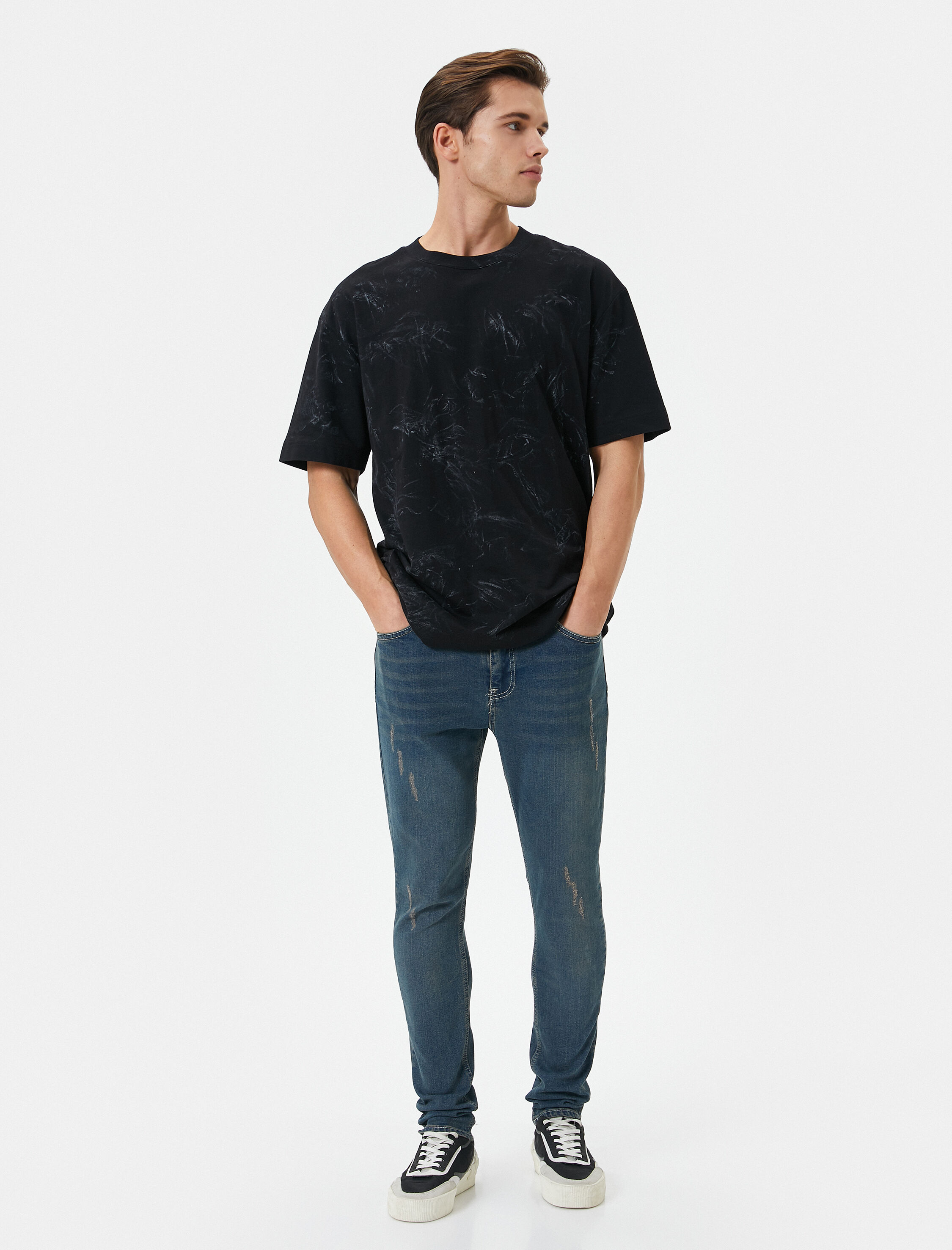   Super Skinny Fit Yırtık Kot Pantolon - Justin Jean