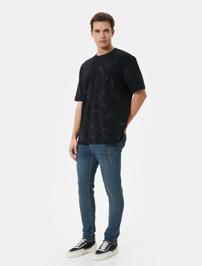  Super Skinny Fit Yırtık Kot Pantolon - Justin Jean