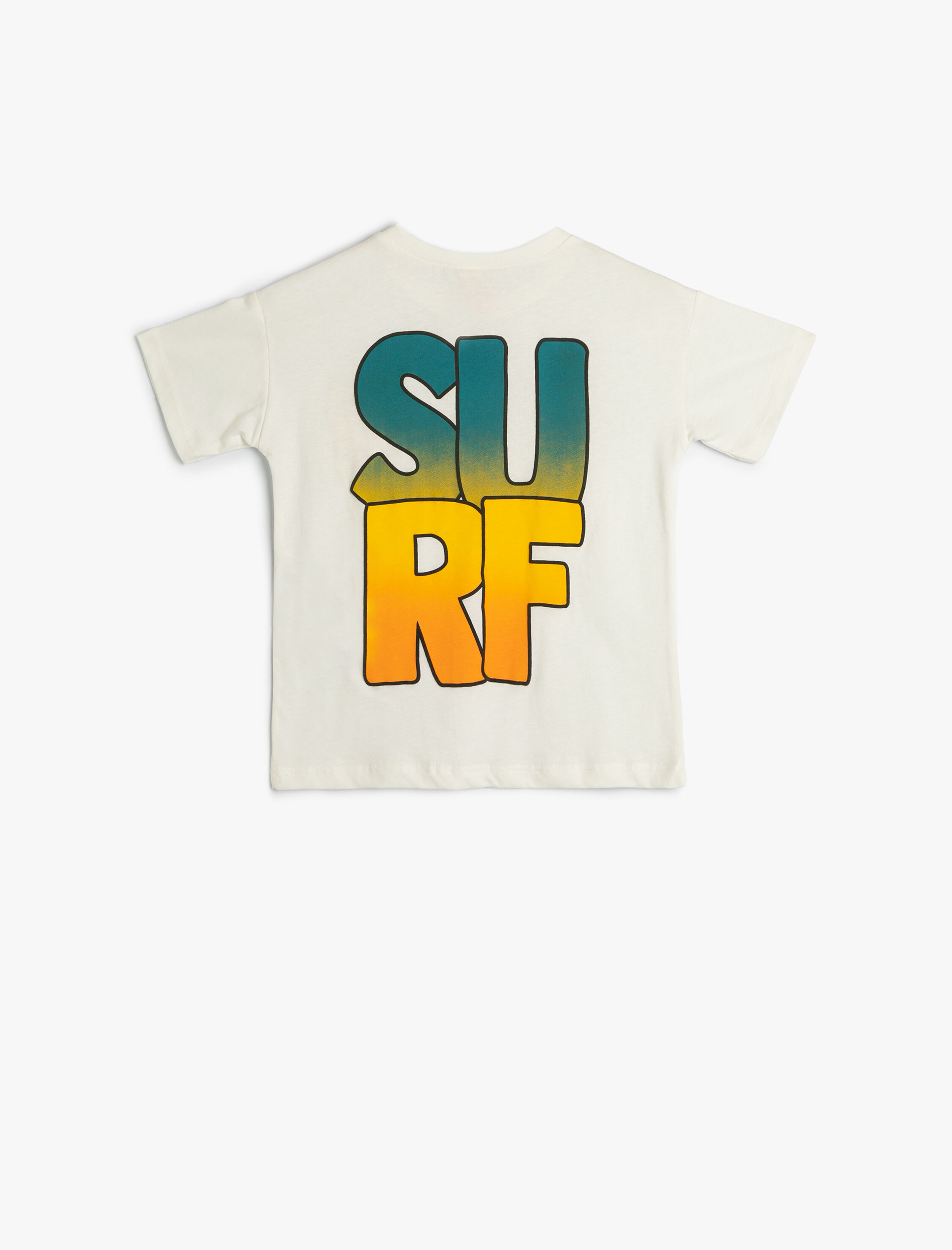  Erkek Bebek Tişört Kısa Kollu Bisiklet Yaka Sörf Baskılı Pamuklu