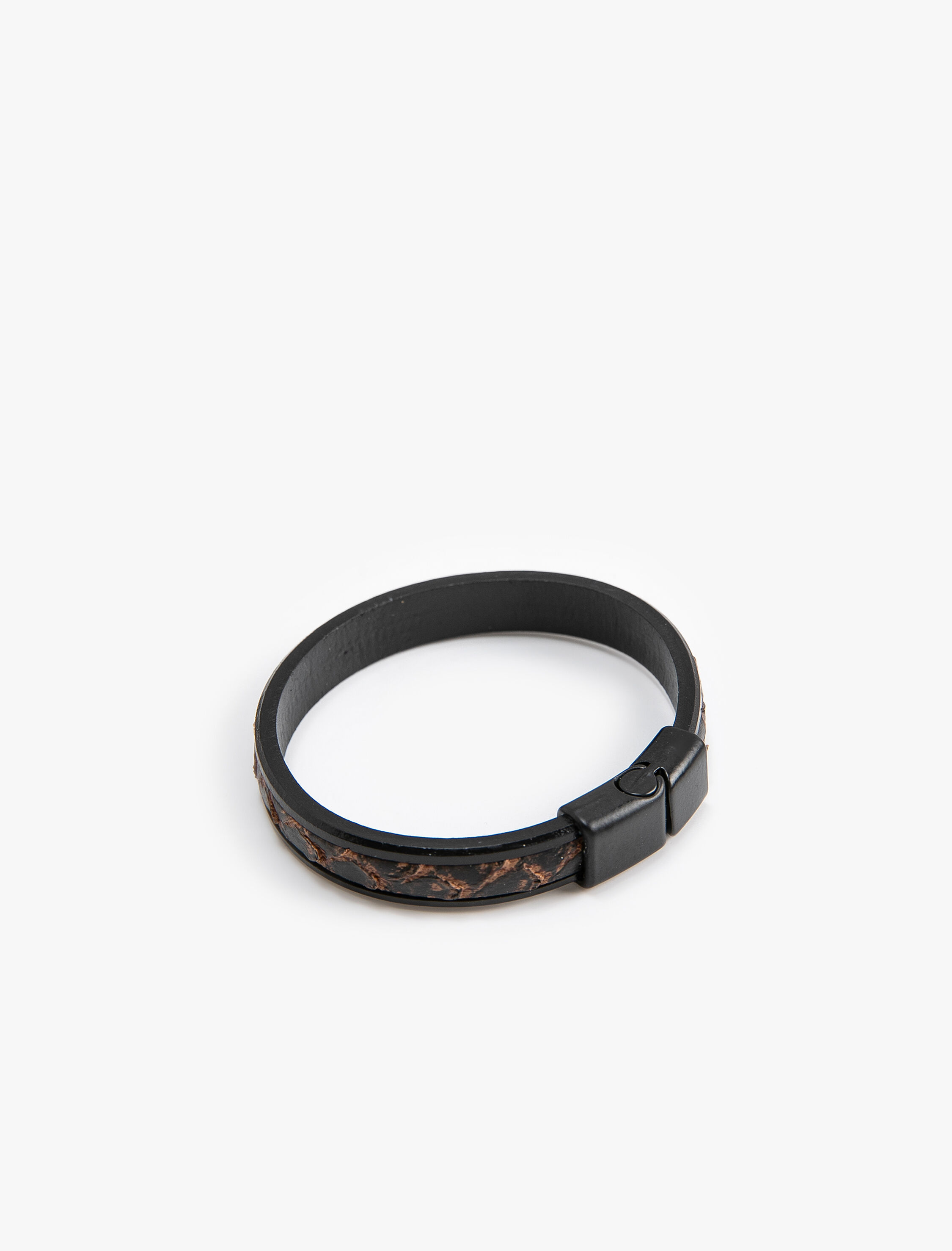  Erkek Bileklik Deri Görünümlü Etnik Desenli