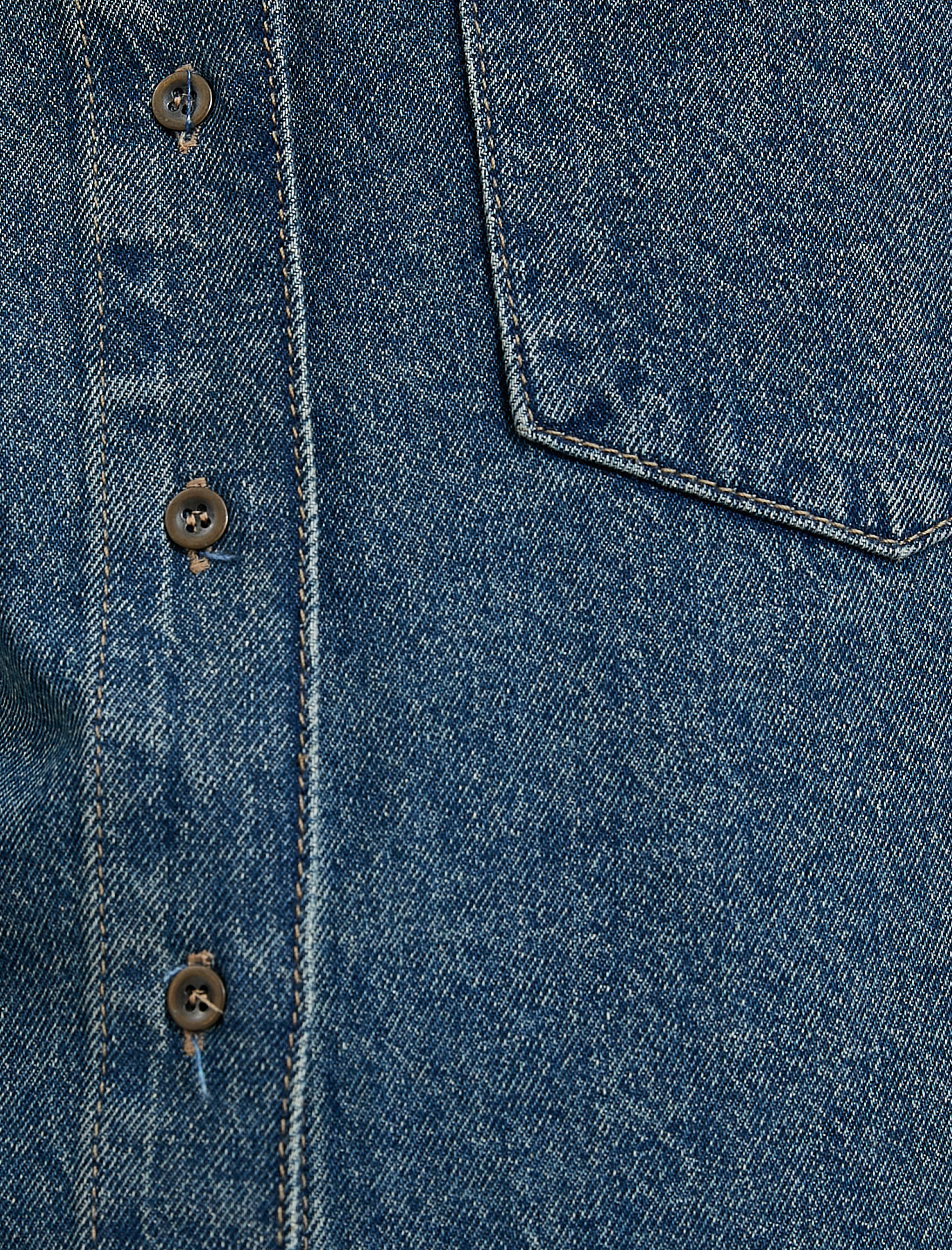   Kot Gömlek Uzun Kollu Cep Detaylı Düğmeli