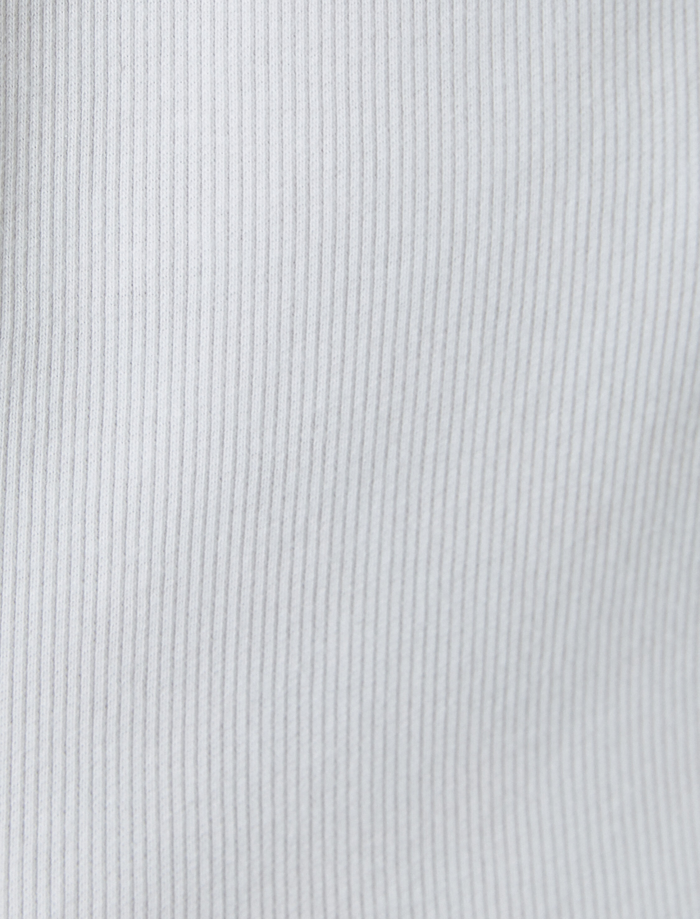   Fitilli Tişört Slim Fit Bisiklet Yaka Apolet Detaylı