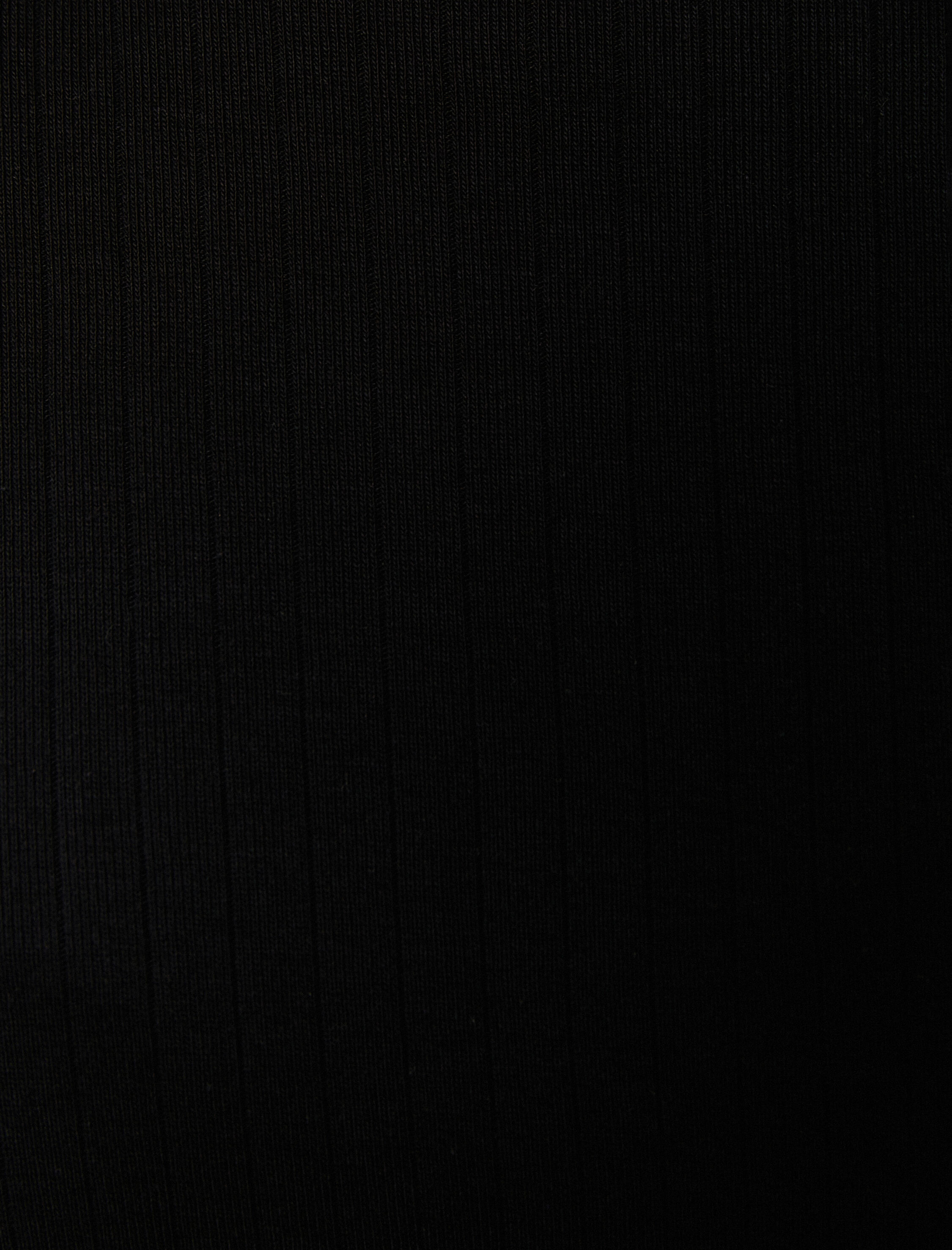   Fitilli Tişört Dokulu Bisiklet Yaka Kısa Kollu Pamuklu