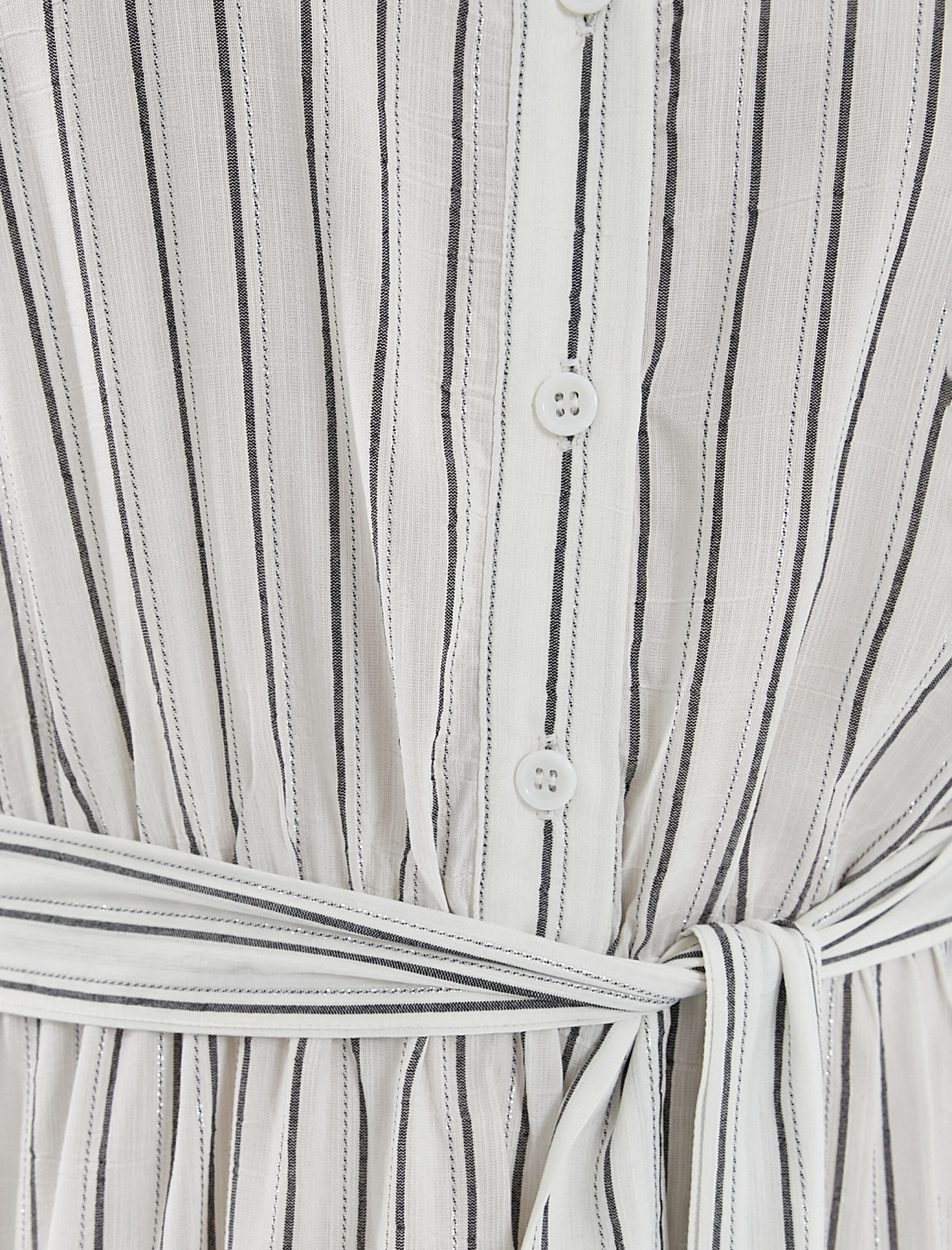   Midi Gömlek Elbise Kısa Kollu Kuşaklı Viskon