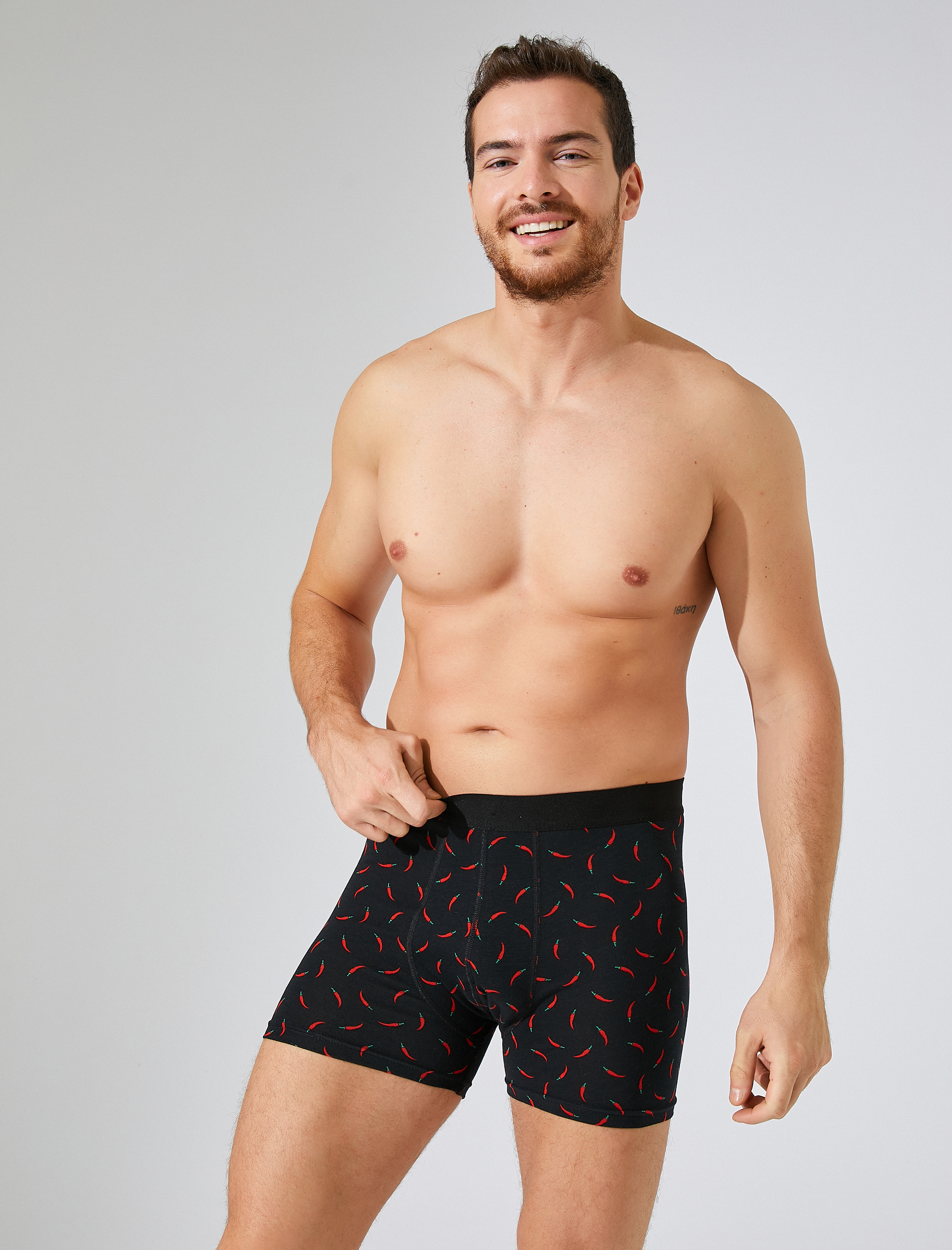   3'lü Boxer Seti Pamuklu Baskılı