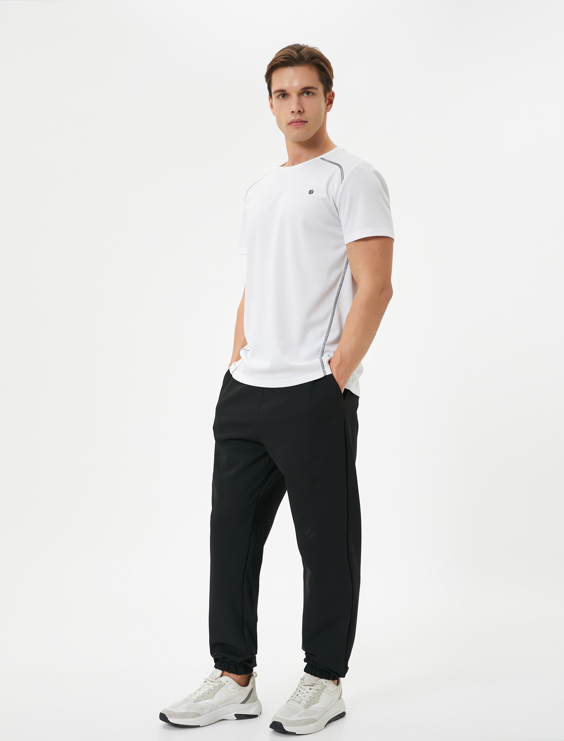   Jogger Spor Eşofman Altı Beli Bağcıklı Cepli Şardonlu