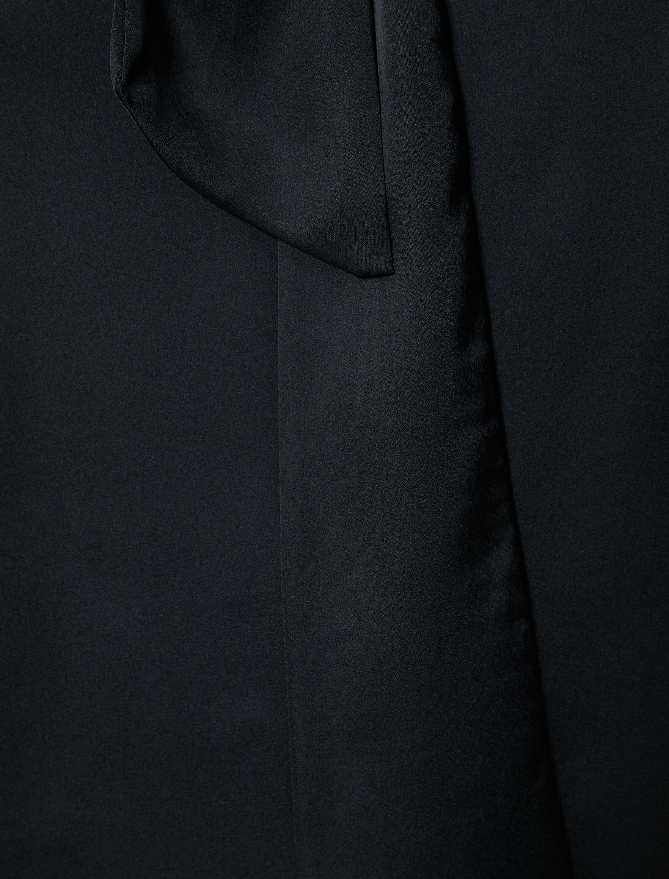   Saten Bluz Bağlama Detaylı Uzun Kollu