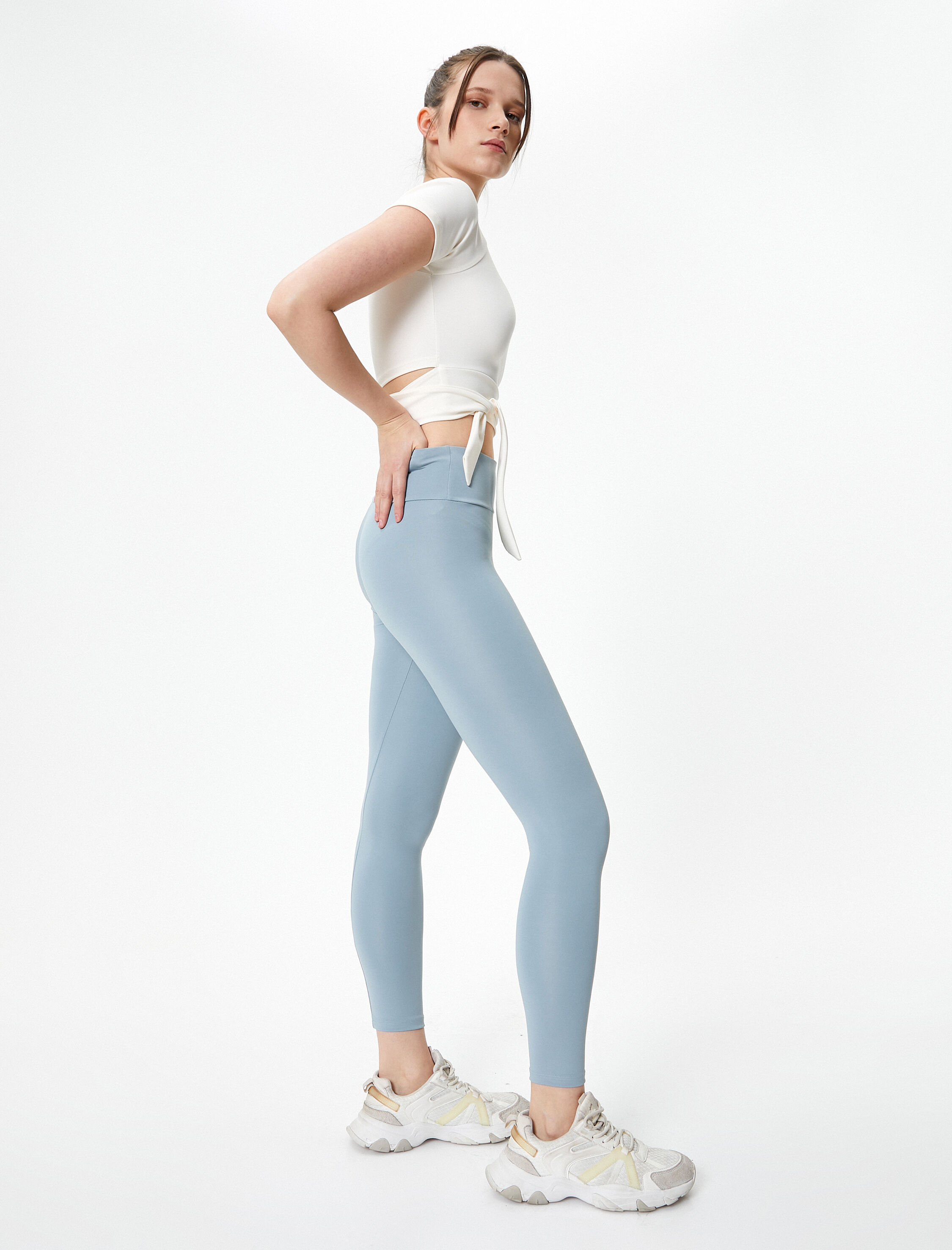   Spor Tayt Yüksek Bel Skinny