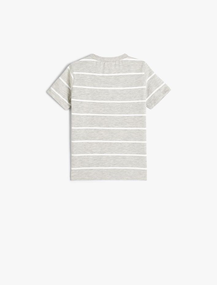 Erkek Bebek Tişört Kısa Kollu Güneş Baskılı Bisiklet Yaka