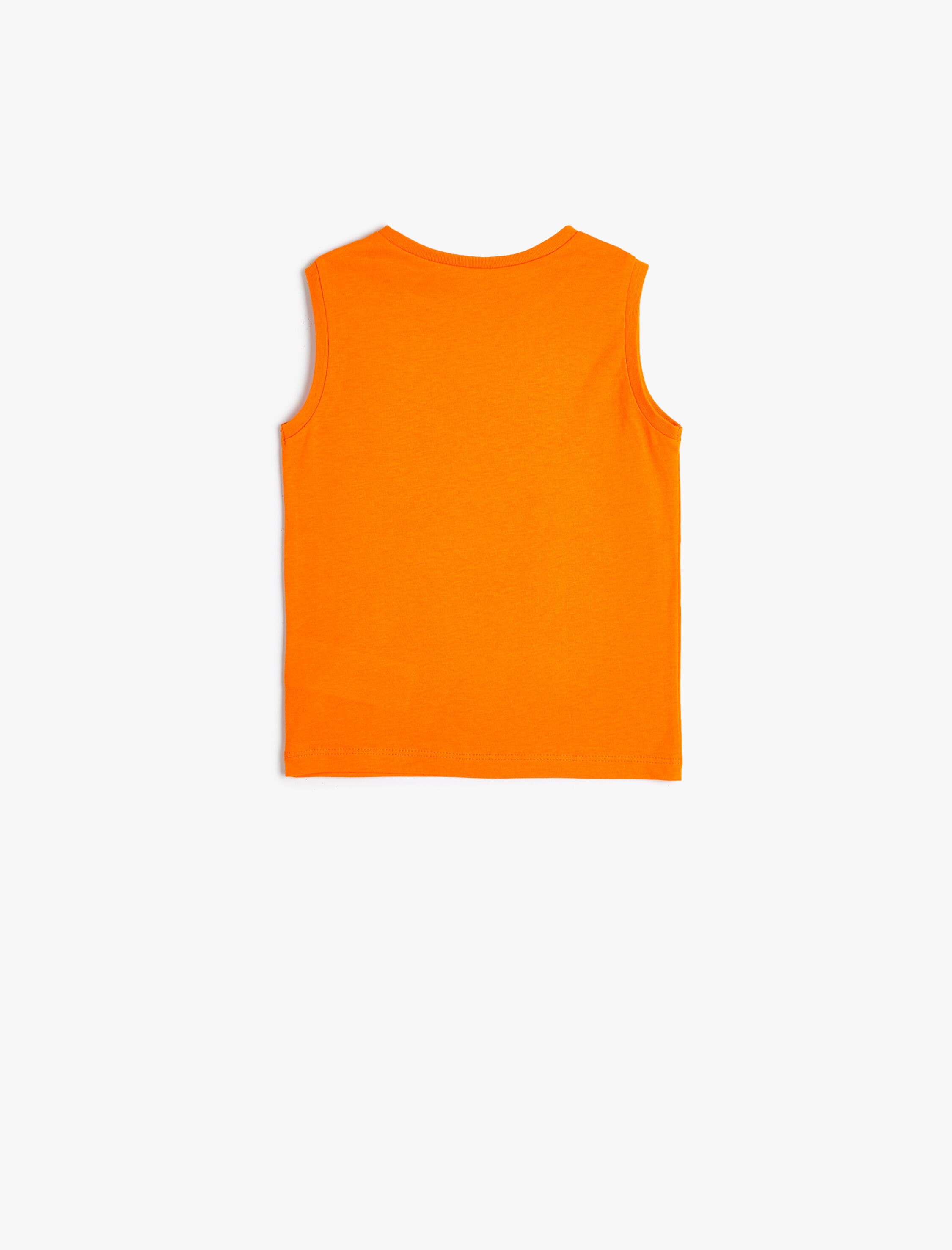  Erkek Bebek Atlet Kolsuz Kaplan Baskılı Pamuklu