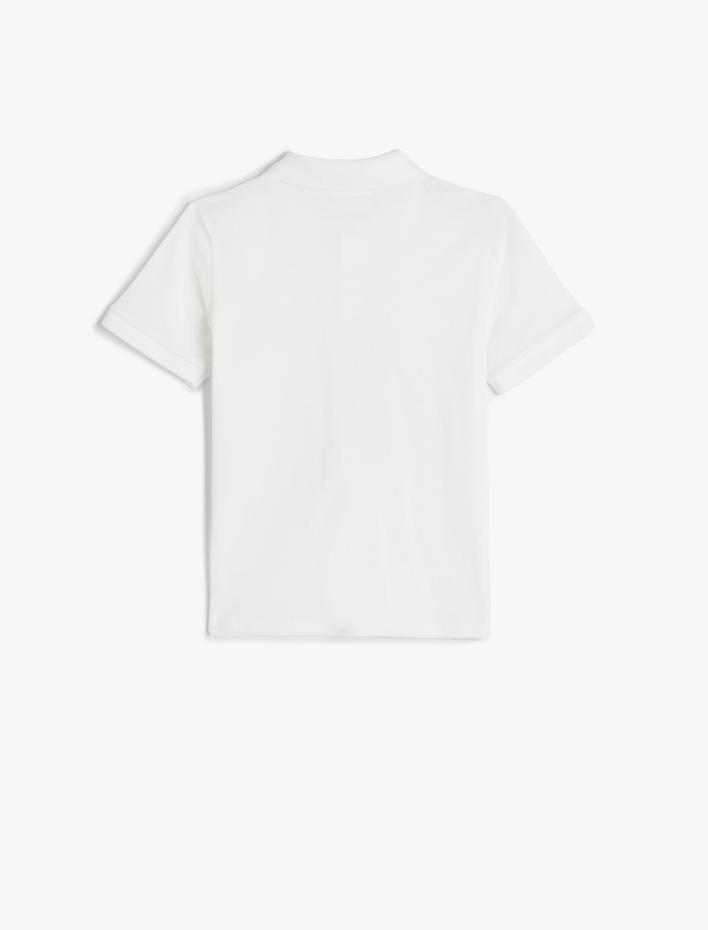 Erkek Çocuk Basic Polo Yaka Tişört Kısa Kollu Pamuklu