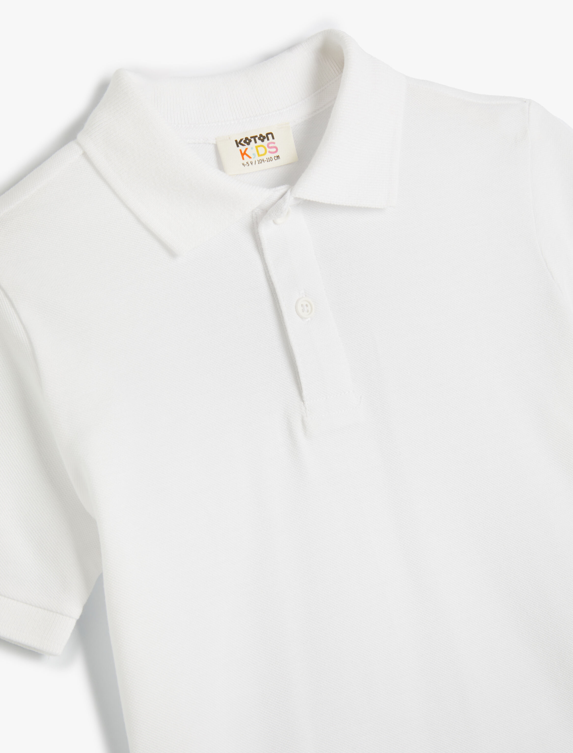  Erkek Çocuk Basic Polo Yaka Tişört Kısa Kollu Pamuklu