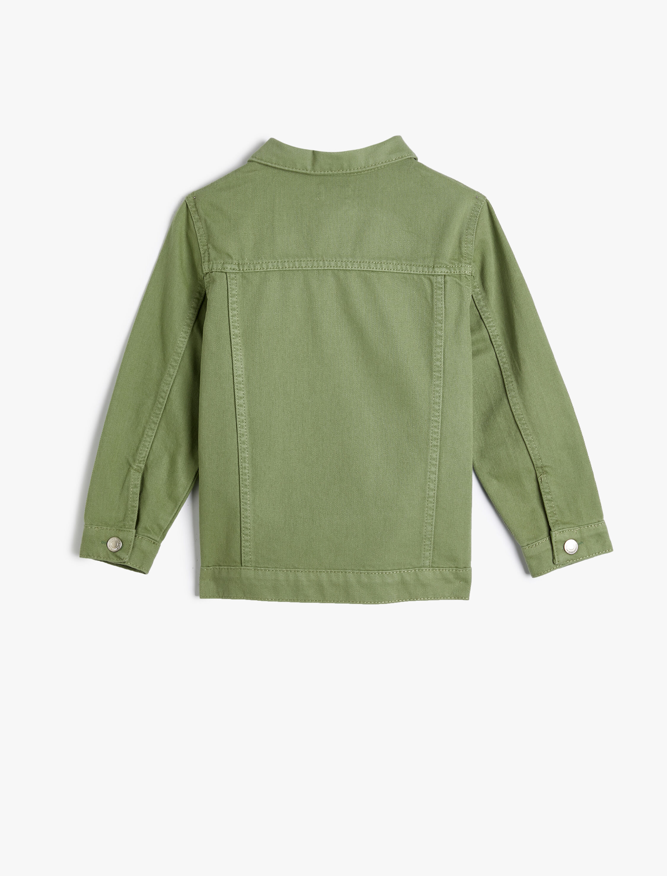  Erkek Çocuk Kot Ceket Kapaklı Cep Detaylı Uzun Kollu Pamuklu