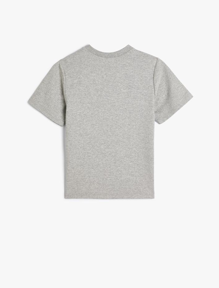 Erkek Çocuk Tişört Slogan Baskılı Kısa Kollu Bisiklet Yaka