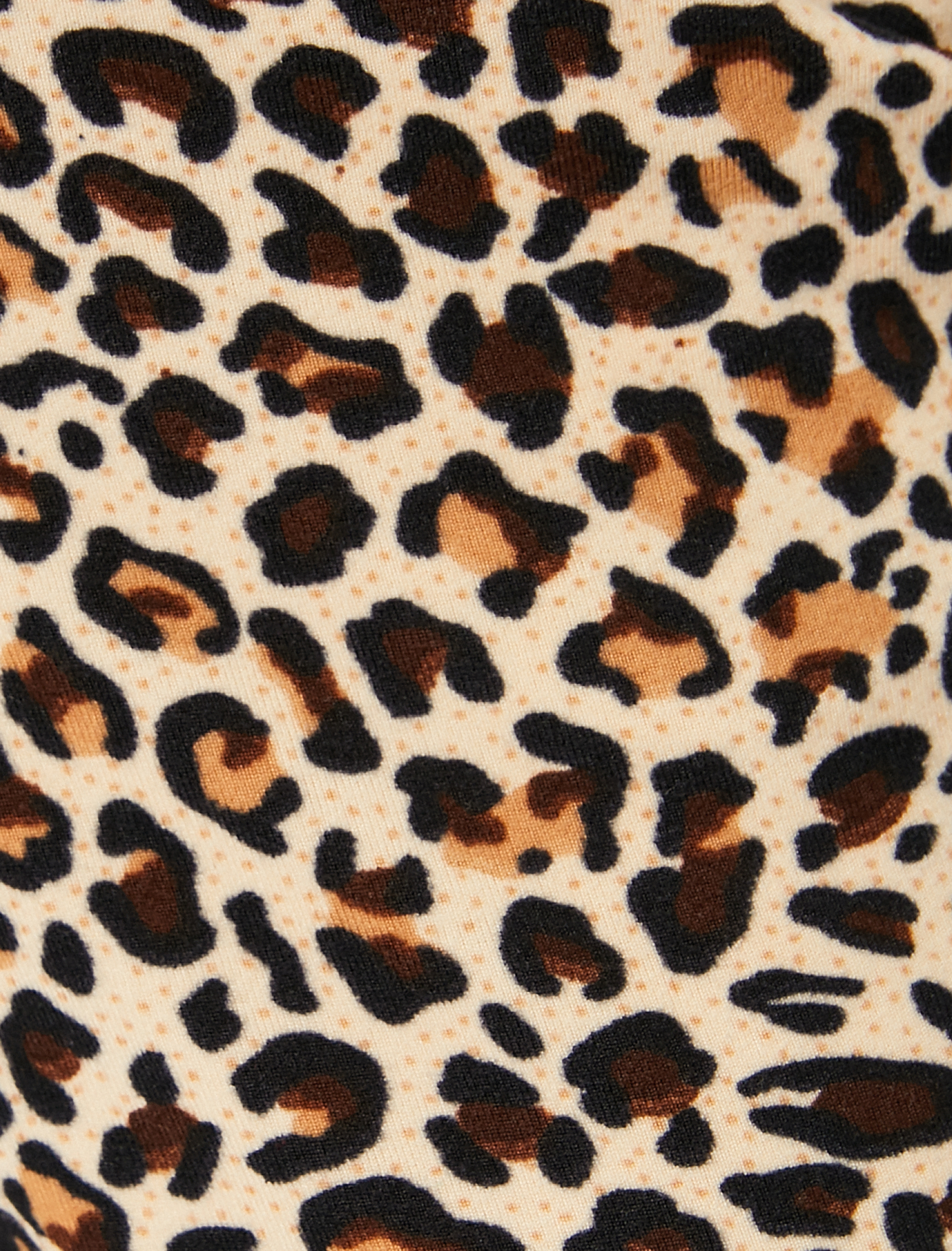   Leopar Desenli Pijama Altı Havuç Fit Beli Bağcıklı Cepli Hafif Dar Paça