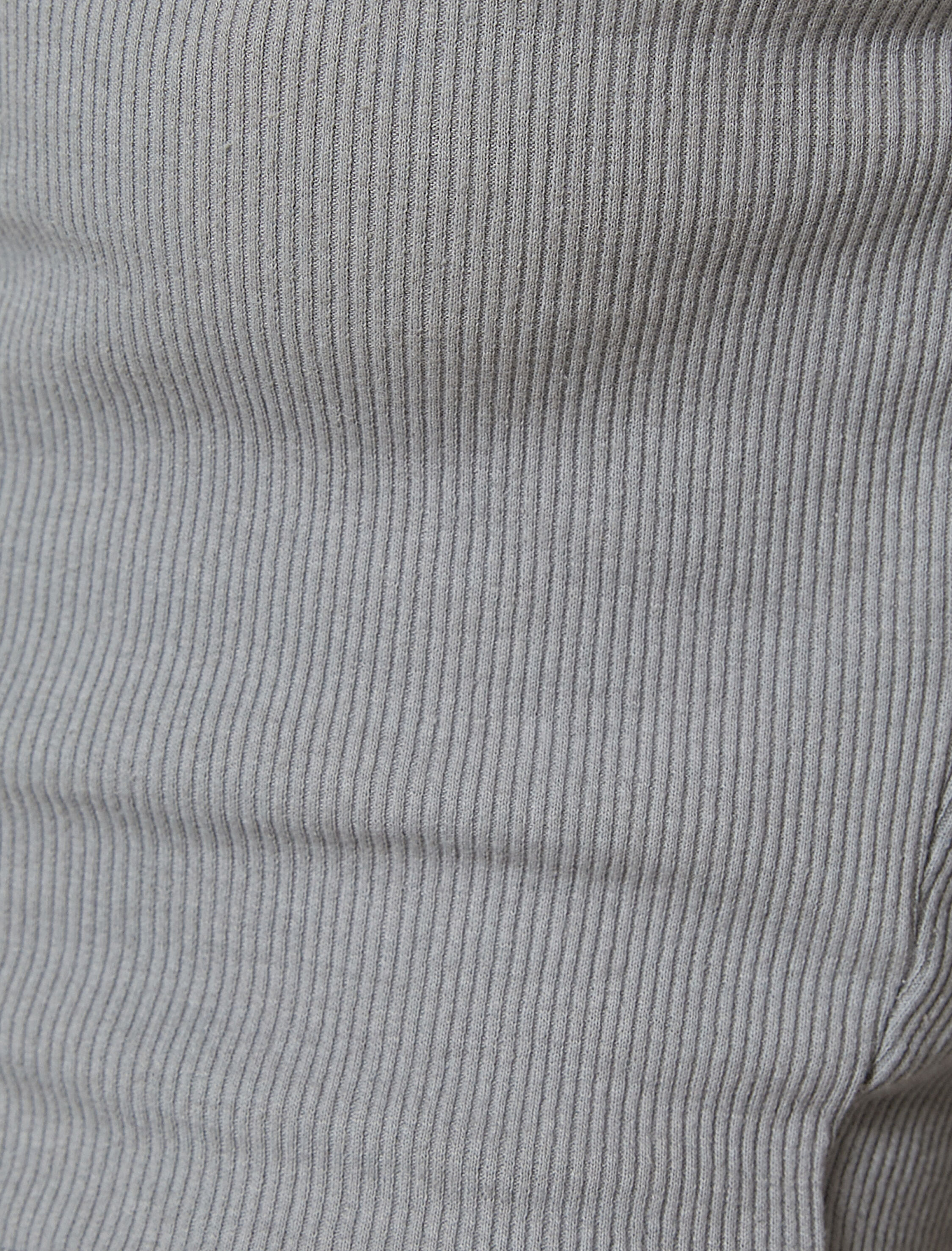   Basic Crop Atlet Bisiklet Yaka Ribanalı Pamuklu