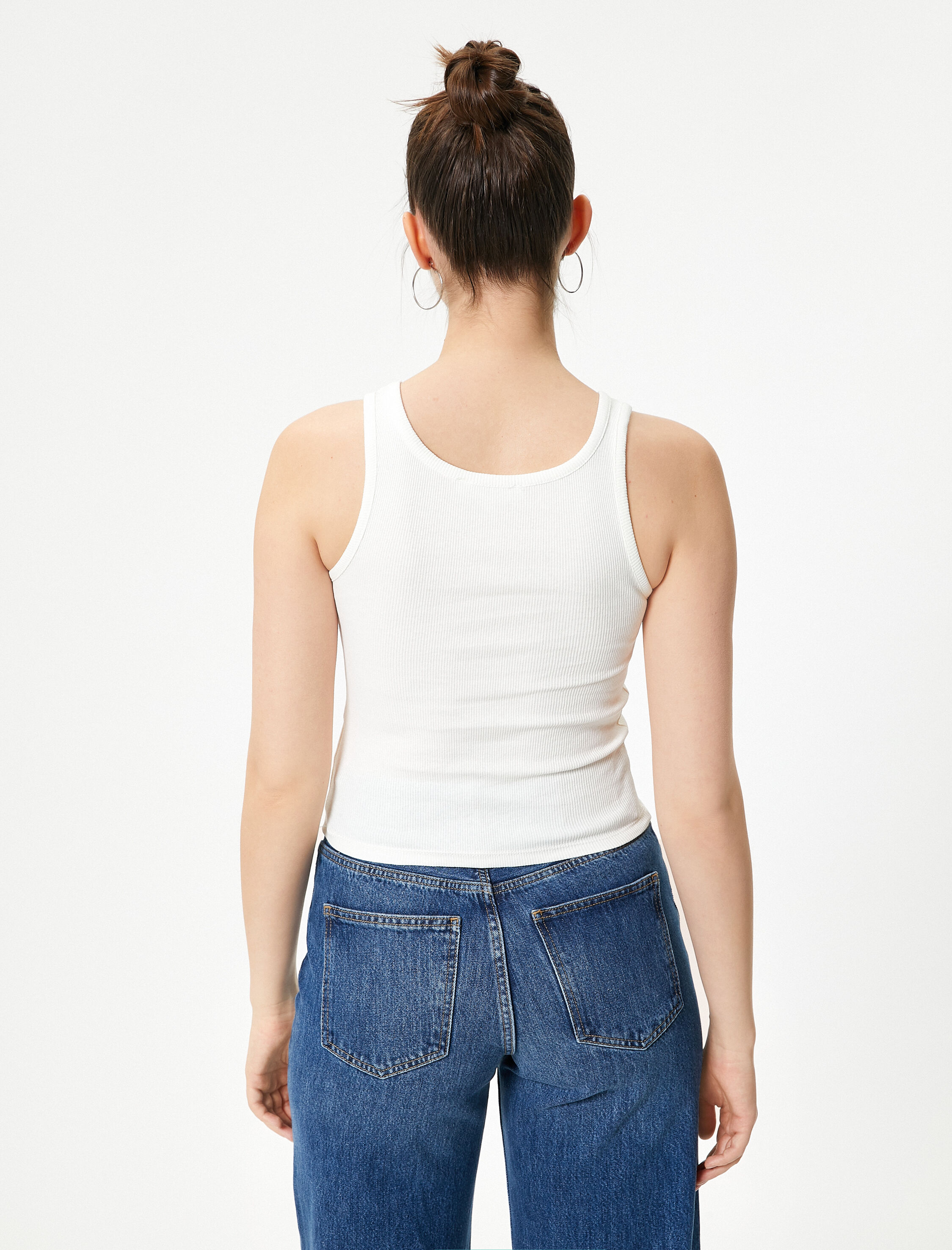   Pamuklu Basic Atlet U Yaka Ribanalı Slim Fit