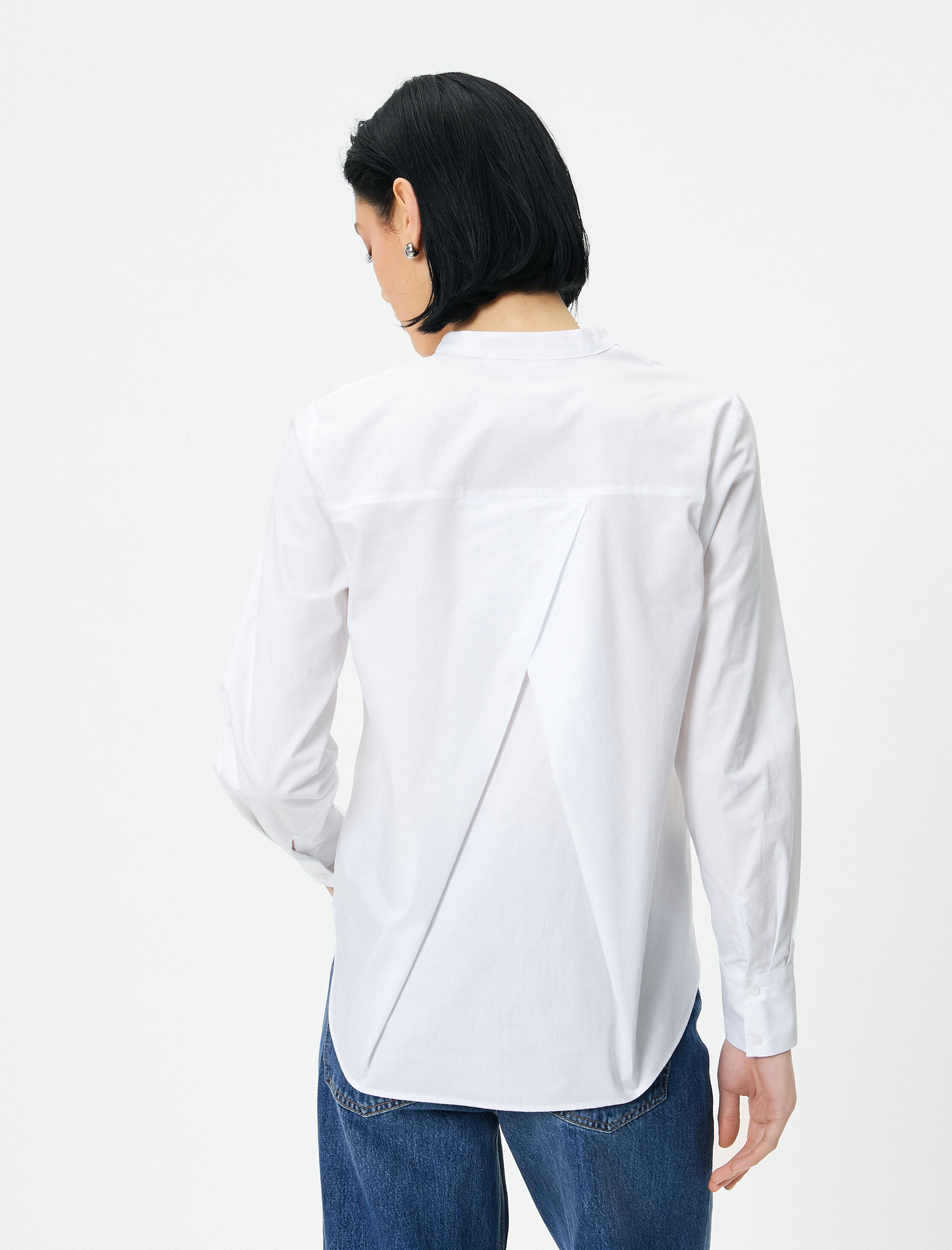   Klasik Gömlek Uzun Kollu Düğmeli Cep Detaylı