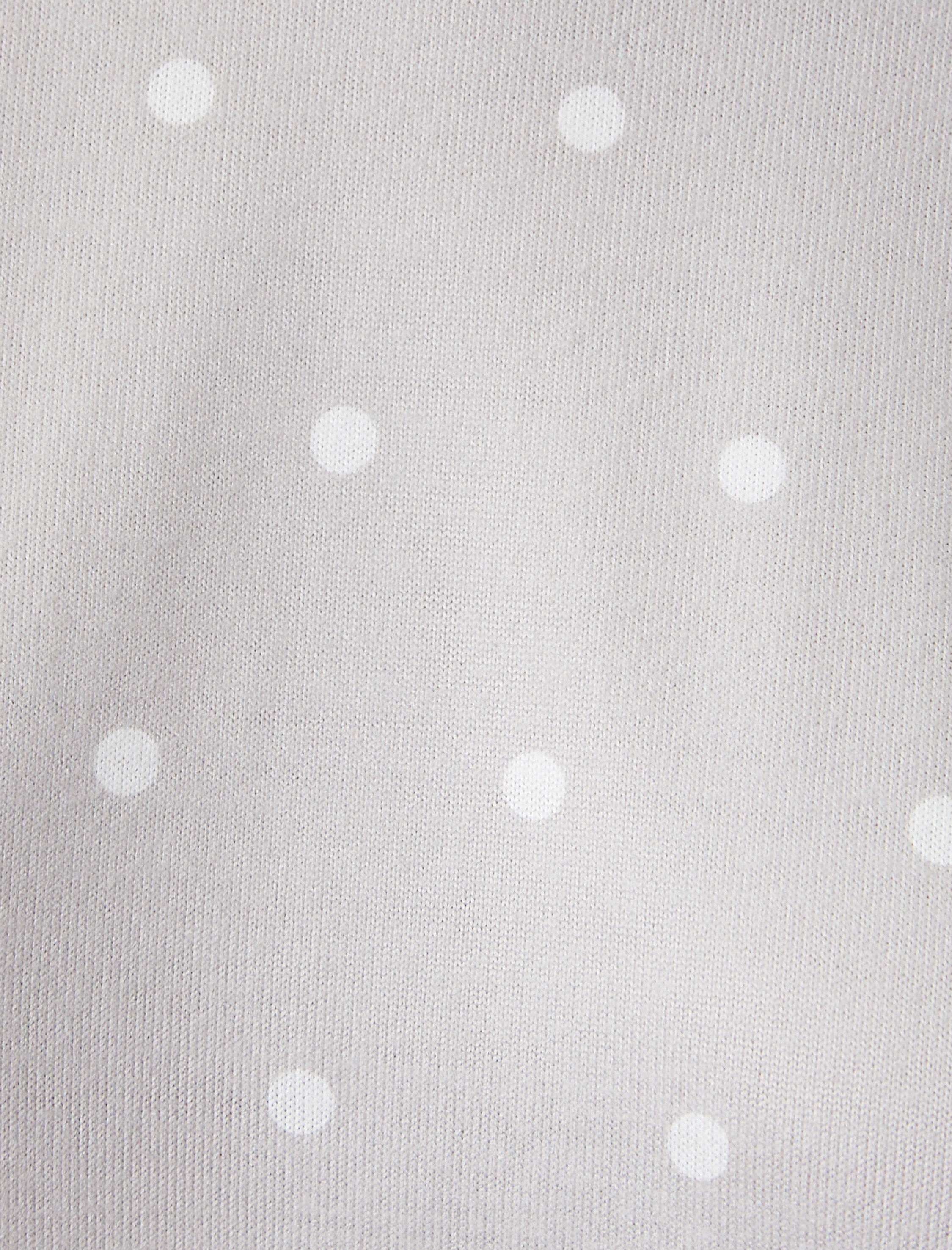   Pijama Üstü Puantiyeli Bisiklet Yaka Kısa Kollu