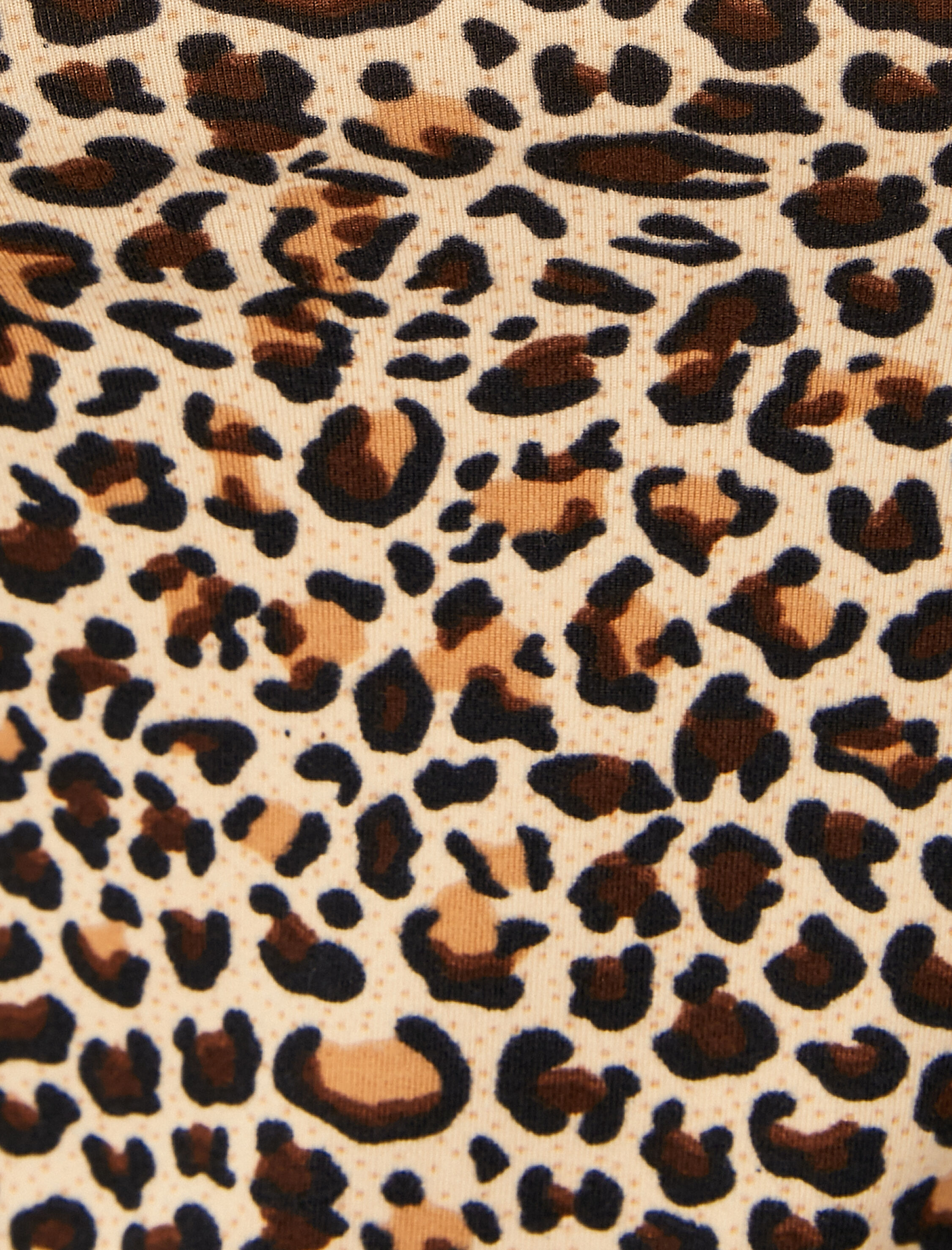   Leopar Desenli Pijama Üstü Atlet Dantelli İnce Askılı