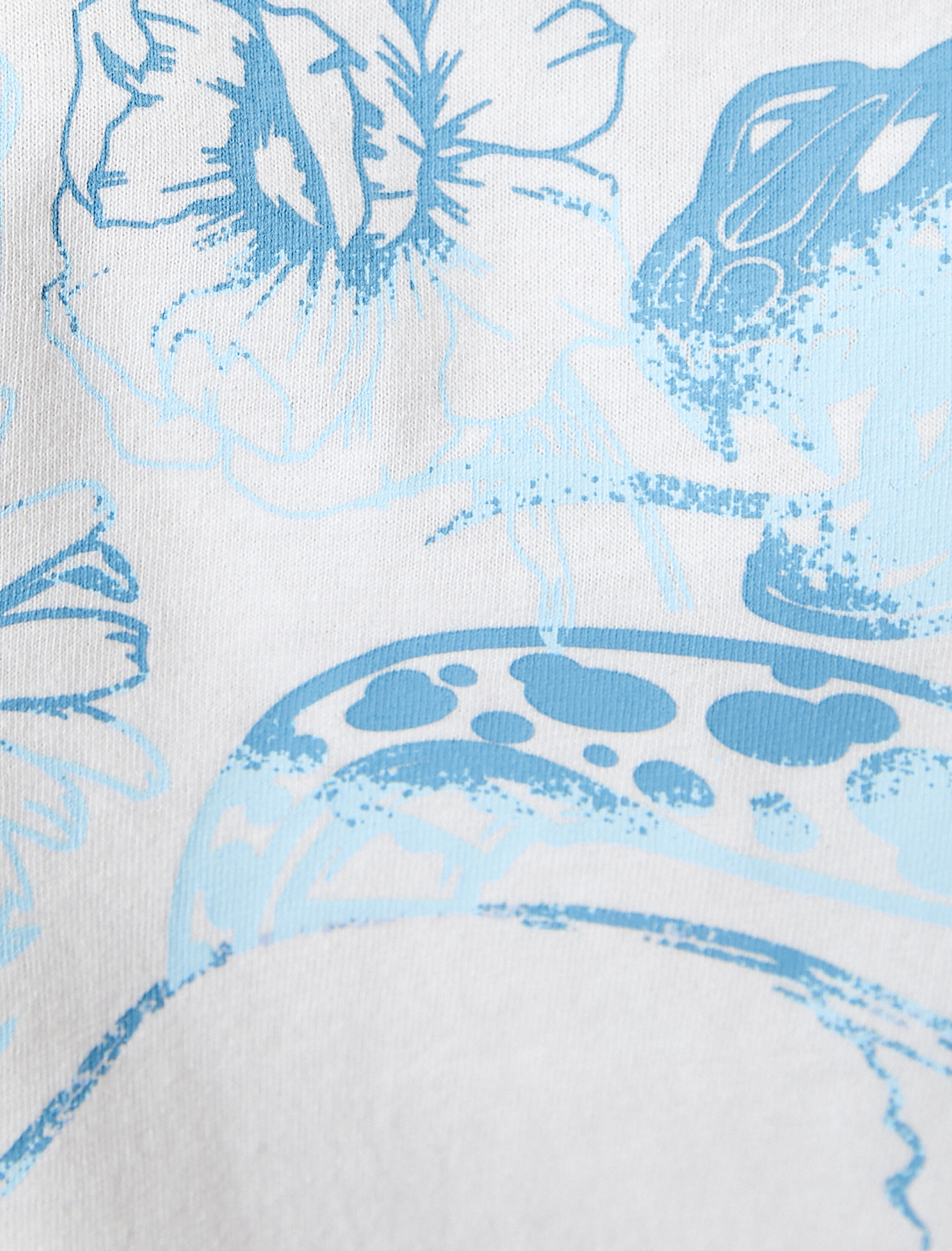   Kısa Kollu Tişört Baskılı Rahat Kalıp Pamuklu Bisiklet Yaka